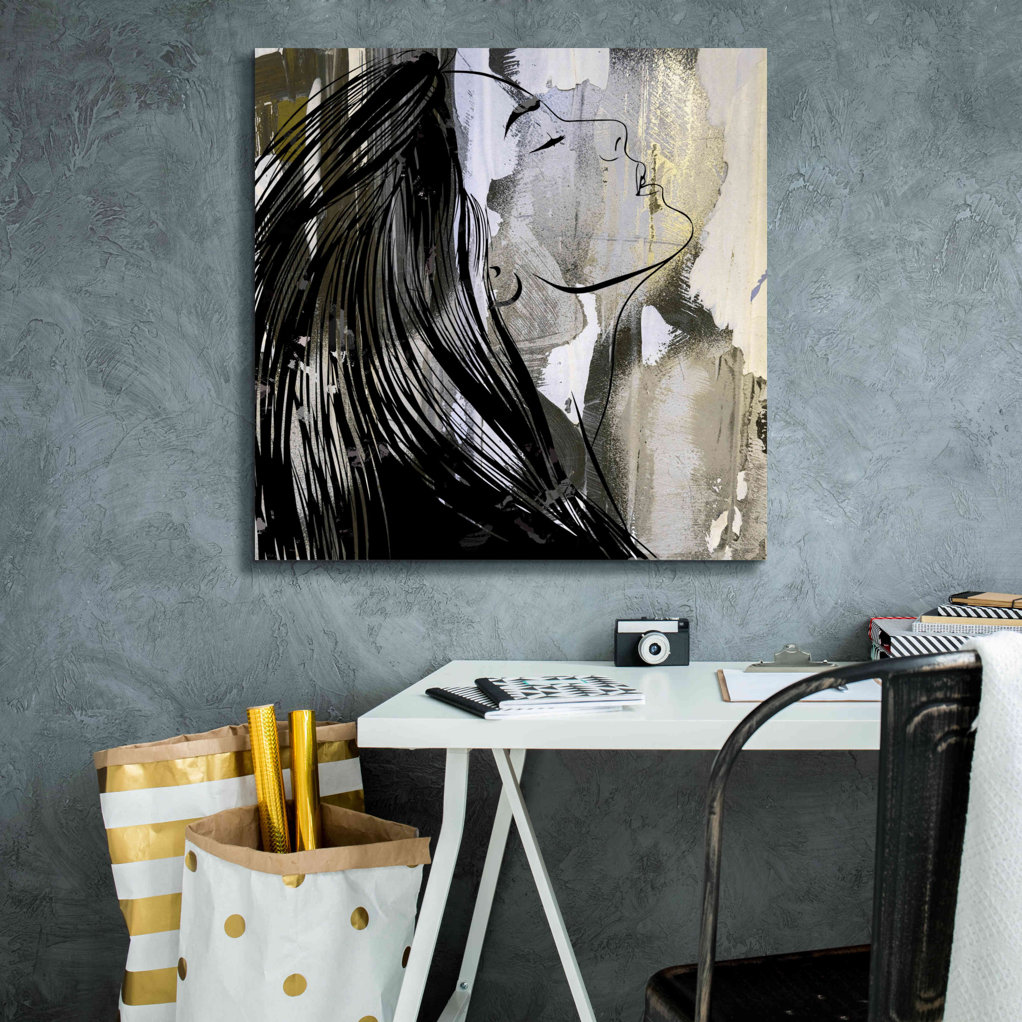 'Face In The Wall 1' by Karen Smith Giclee Canvas Wall Art,26x26