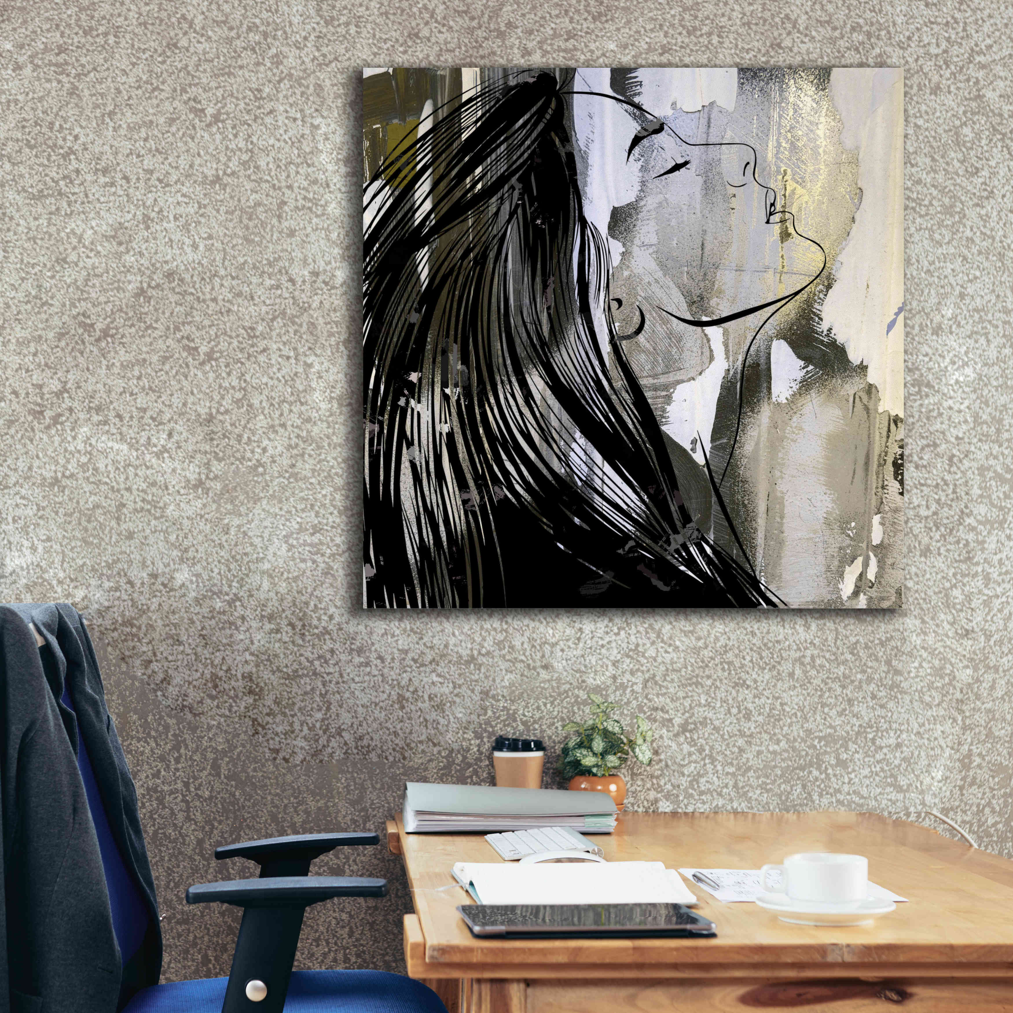 'Face In The Wall 1' by Karen Smith Giclee Canvas Wall Art,37x37