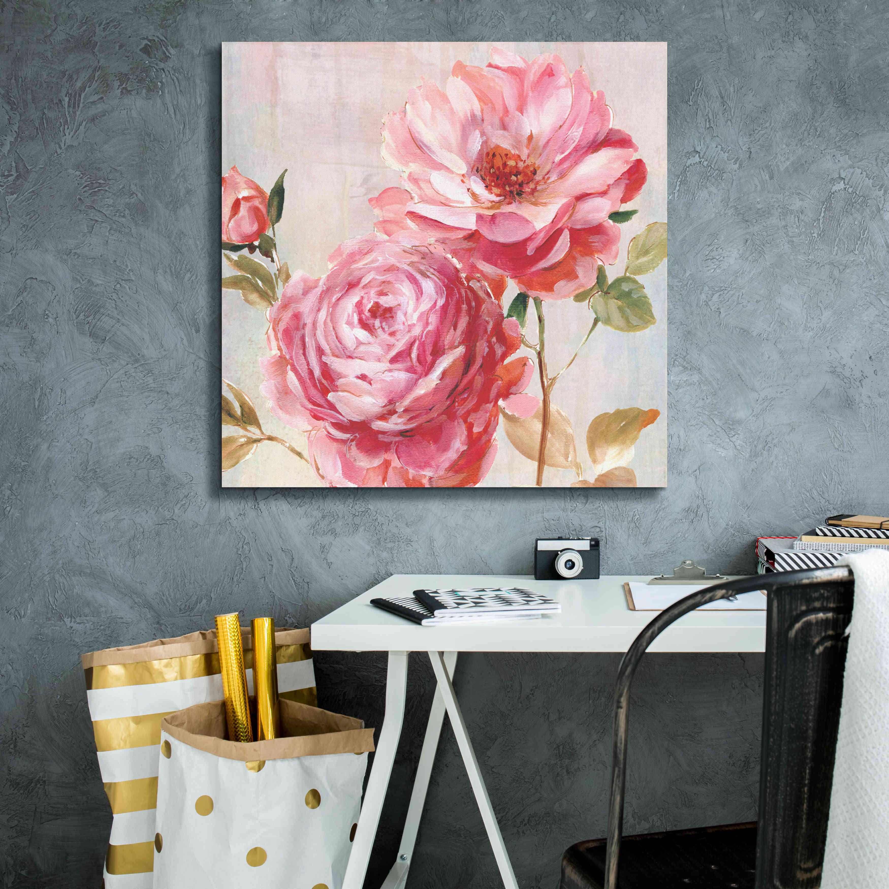 'Petal Paint 2' by Karen Smith Giclee Canvas Wall Art,26x26