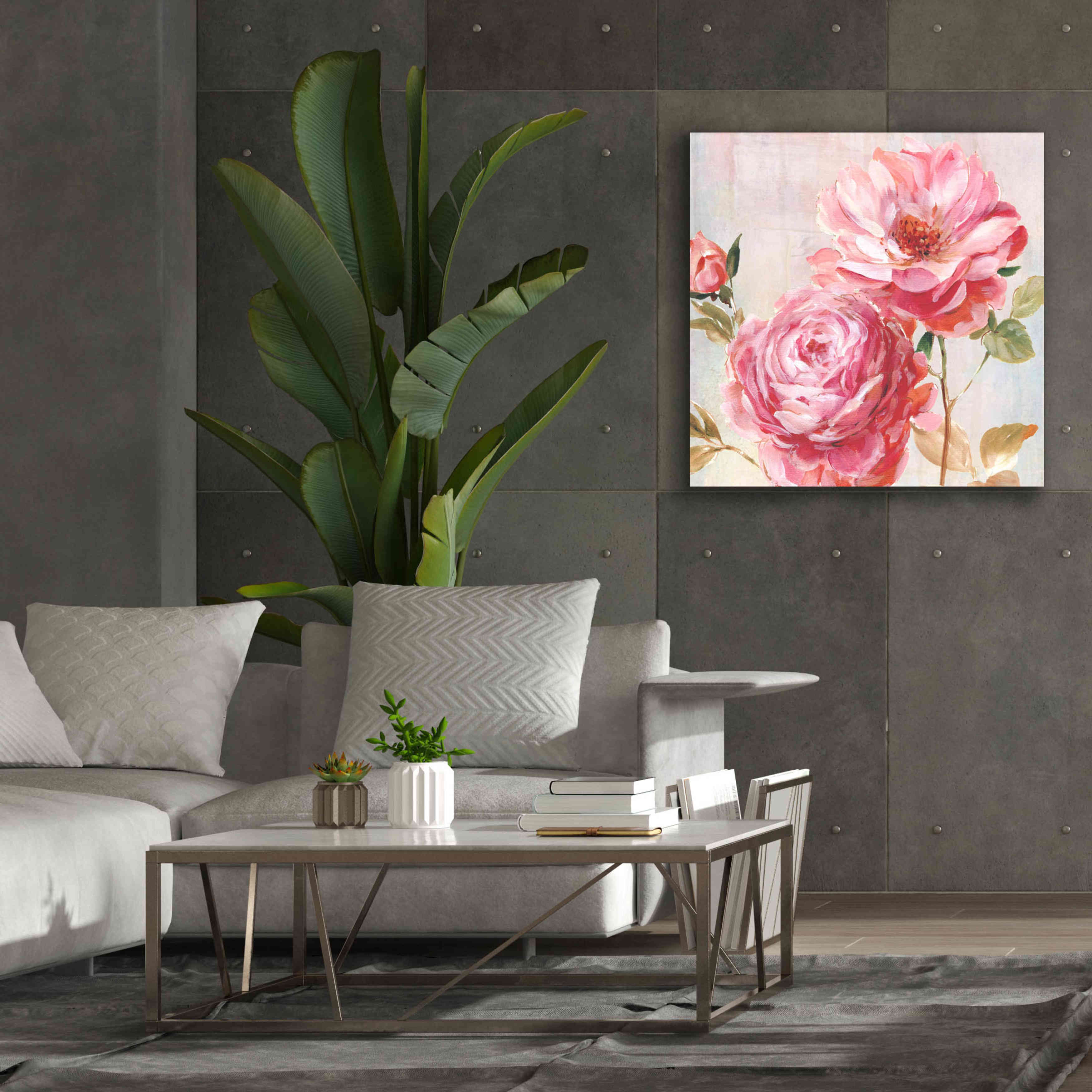 'Petal Paint 2' by Karen Smith Giclee Canvas Wall Art,37x37