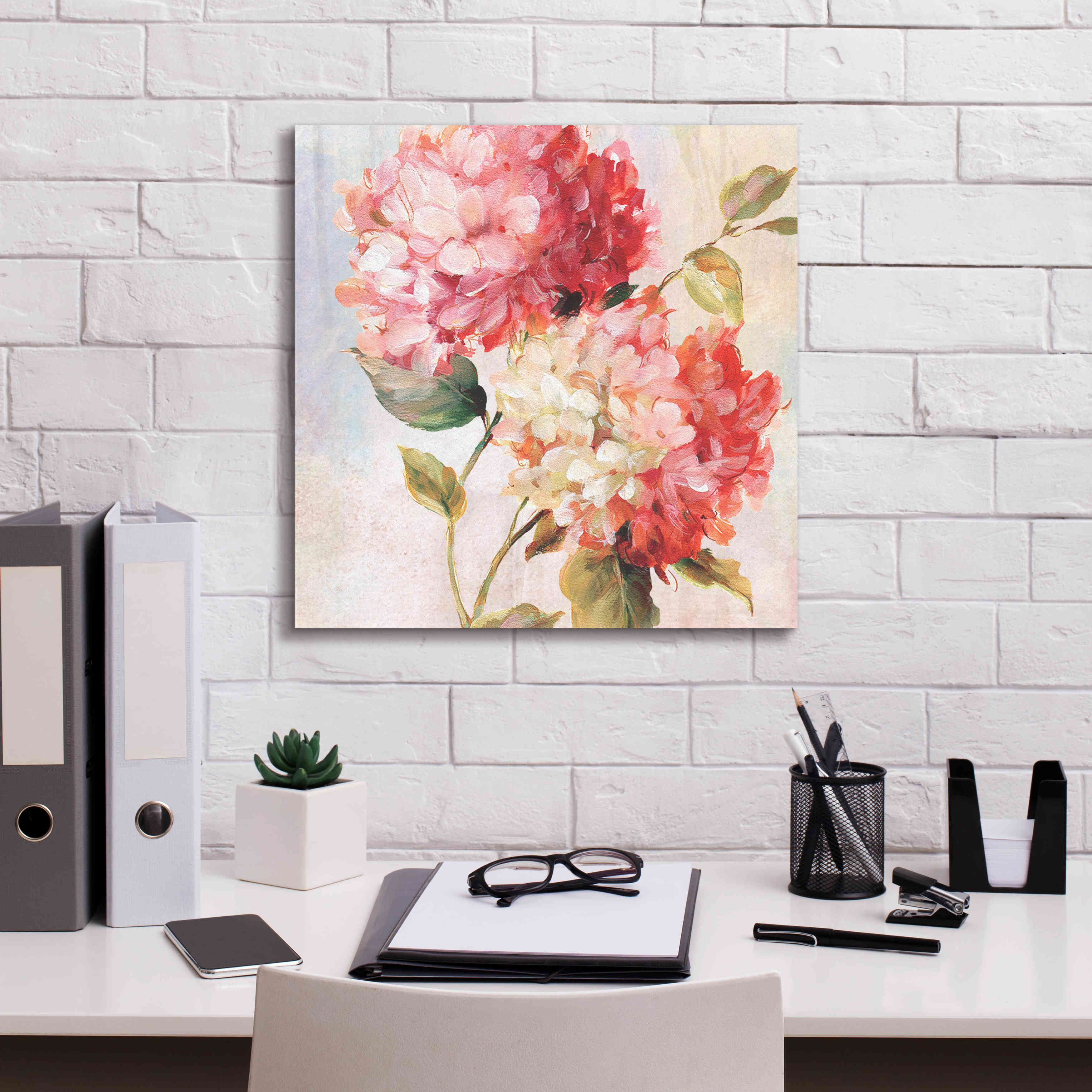 'Petal Paint 1' by Karen Smith Giclee Canvas Wall Art,18x18