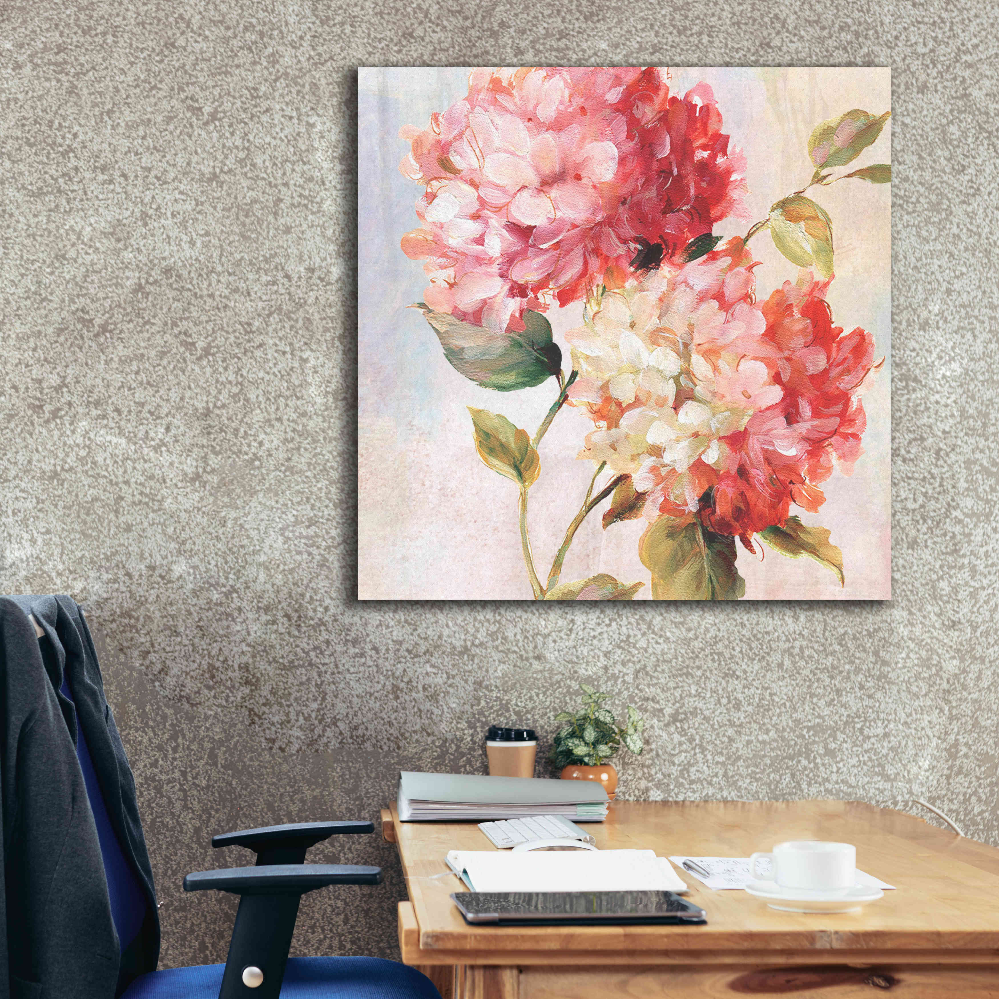 'Petal Paint 1' by Karen Smith Giclee Canvas Wall Art,37x37