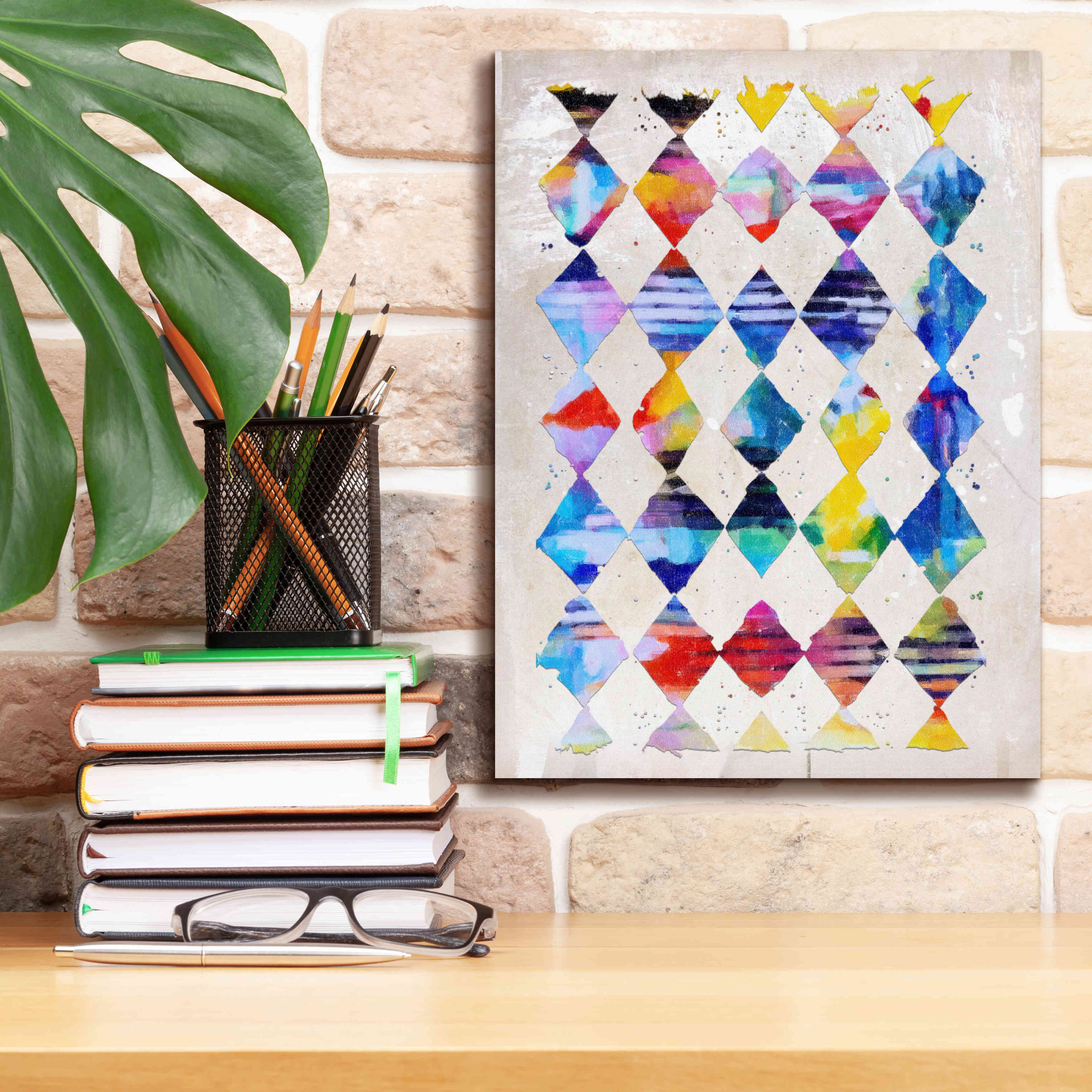 'Diamond Palette 1' by Karen Smith Giclee Canvas Wall Art,12x16