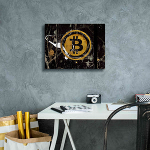 'Bitcoin Splash' by Karen Smith Giclee Canvas Wall Art,16x12