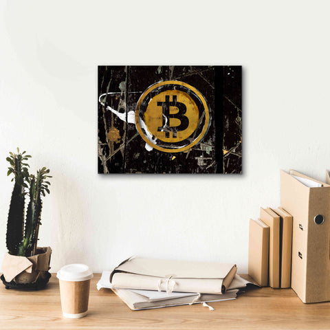 Image of 'Bitcoin Splash' by Karen Smith Giclee Canvas Wall Art,16x12