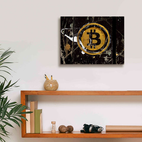 Image of 'Bitcoin Splash' by Karen Smith Giclee Canvas Wall Art,16x12
