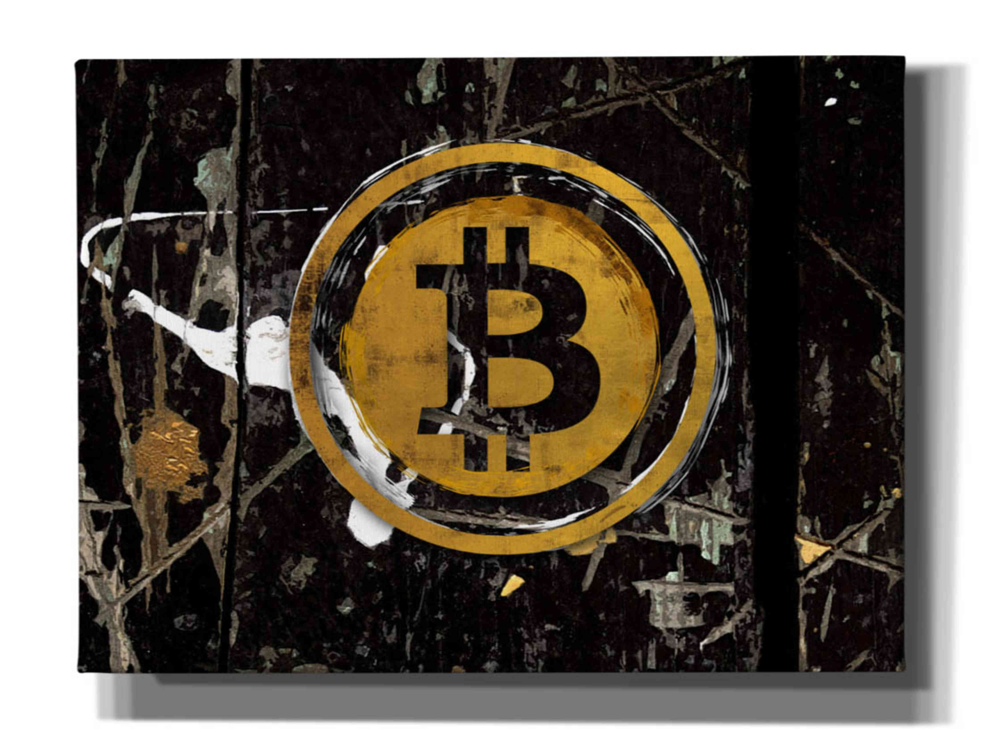 'Bitcoin Splash' by Karen Smith Giclee Canvas Wall Art