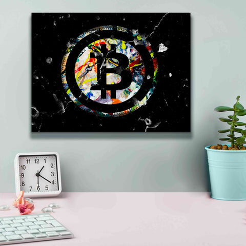 Image of 'Bitcoin Paint' by Karen Smith Giclee Canvas Wall Art,16x12