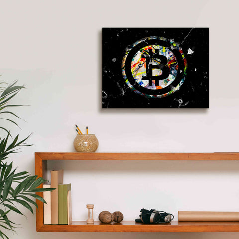 Image of 'Bitcoin Paint' by Karen Smith Giclee Canvas Wall Art,16x12