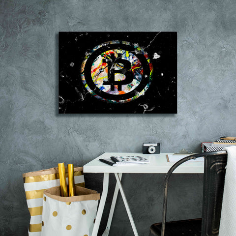 Image of 'Bitcoin Paint' by Karen Smith Giclee Canvas Wall Art,26x18