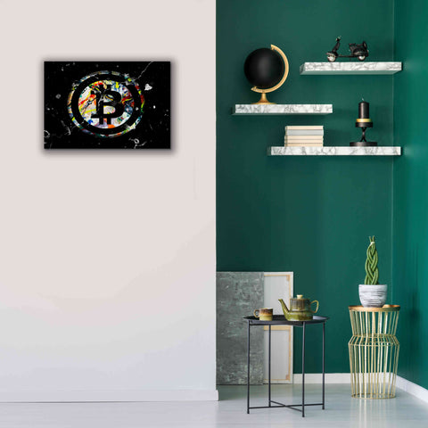 Image of 'Bitcoin Paint' by Karen Smith Giclee Canvas Wall Art,26x18