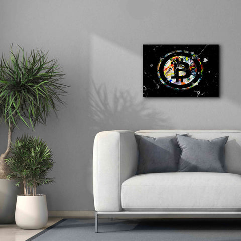 Image of 'Bitcoin Paint' by Karen Smith Giclee Canvas Wall Art,26x18