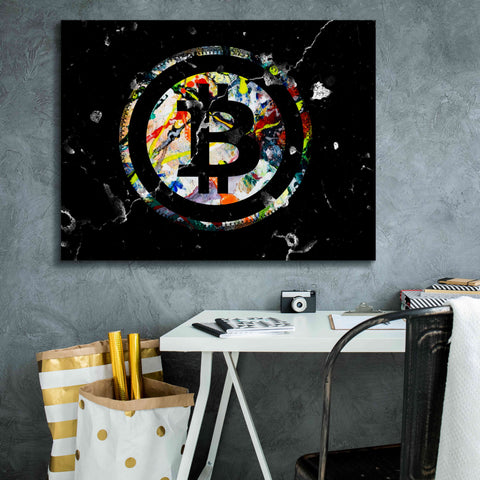 Image of 'Bitcoin Paint' by Karen Smith Giclee Canvas Wall Art,34x26