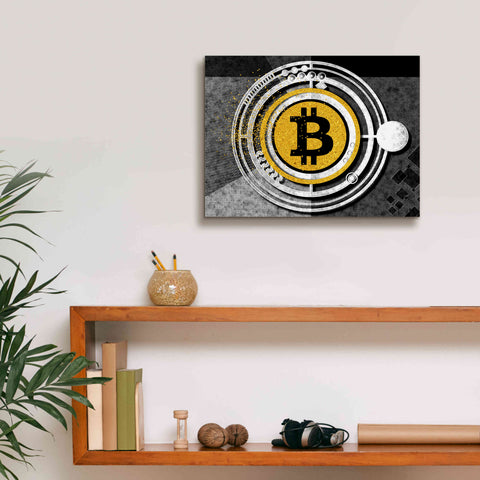 Image of 'Bitcoin Glitterball' by Karen Smith Giclee Canvas Wall Art,16x12