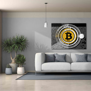 'Bitcoin Glitterball' by Karen Smith Giclee Canvas Wall Art,54x40