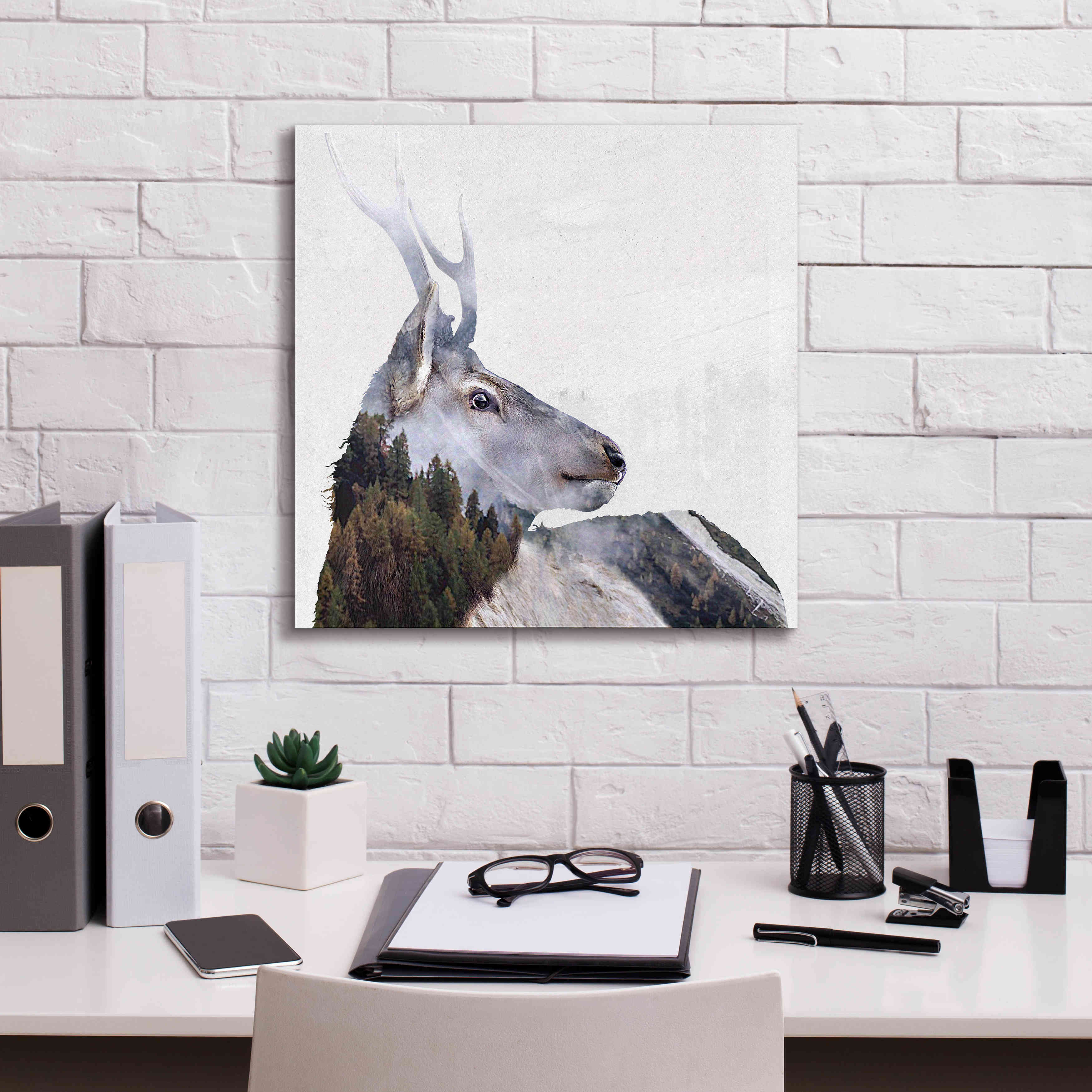 'Alpine Stag' by Karen Smith Giclee Canvas Wall Art,18x18
