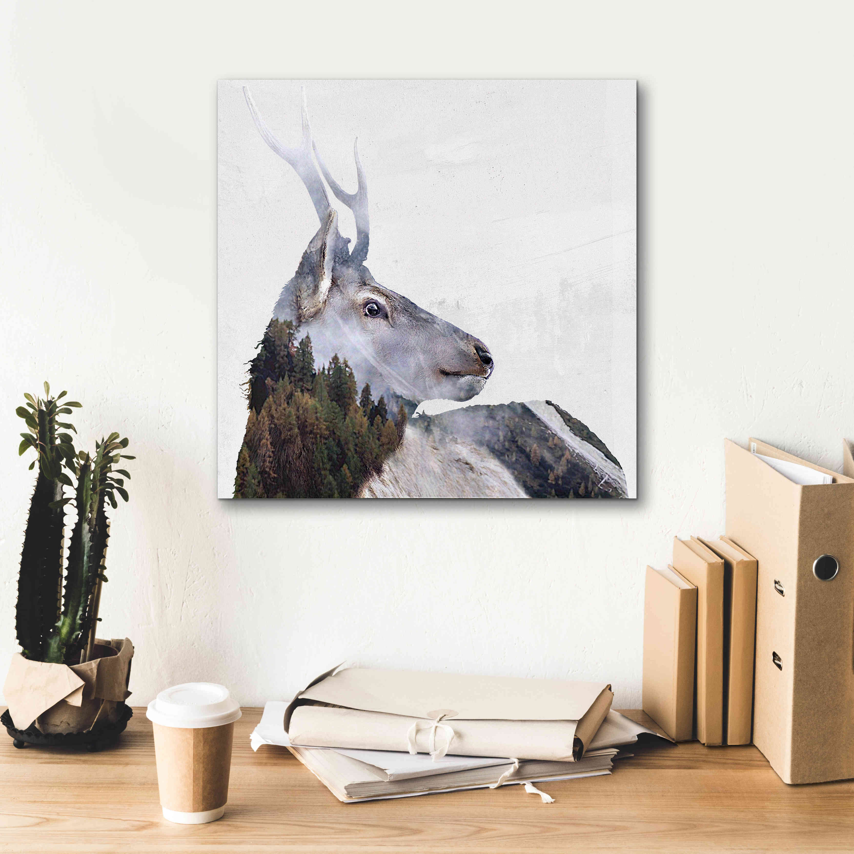 'Alpine Stag' by Karen Smith Giclee Canvas Wall Art,18x18