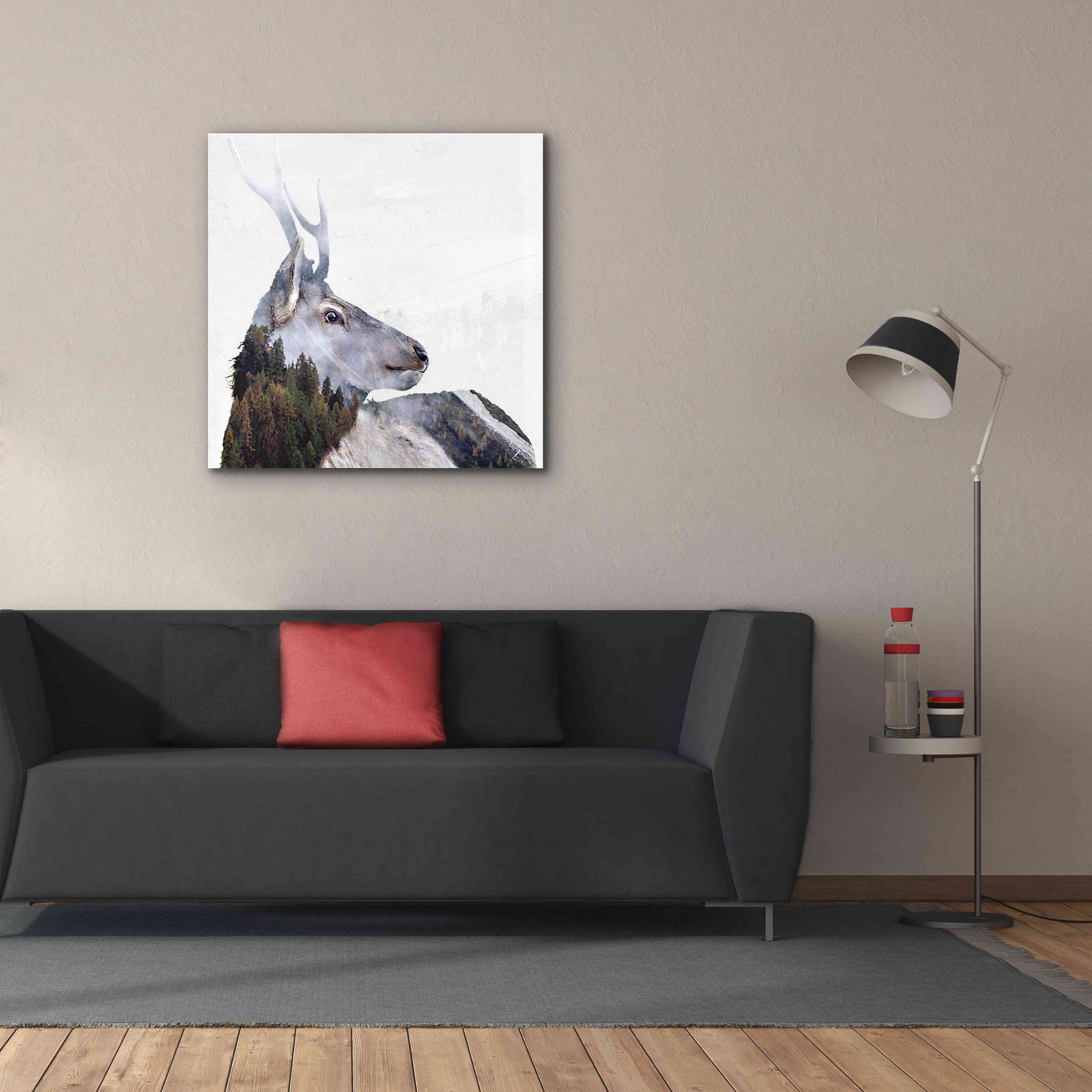 'Alpine Stag' by Karen Smith Giclee Canvas Wall Art,37x37