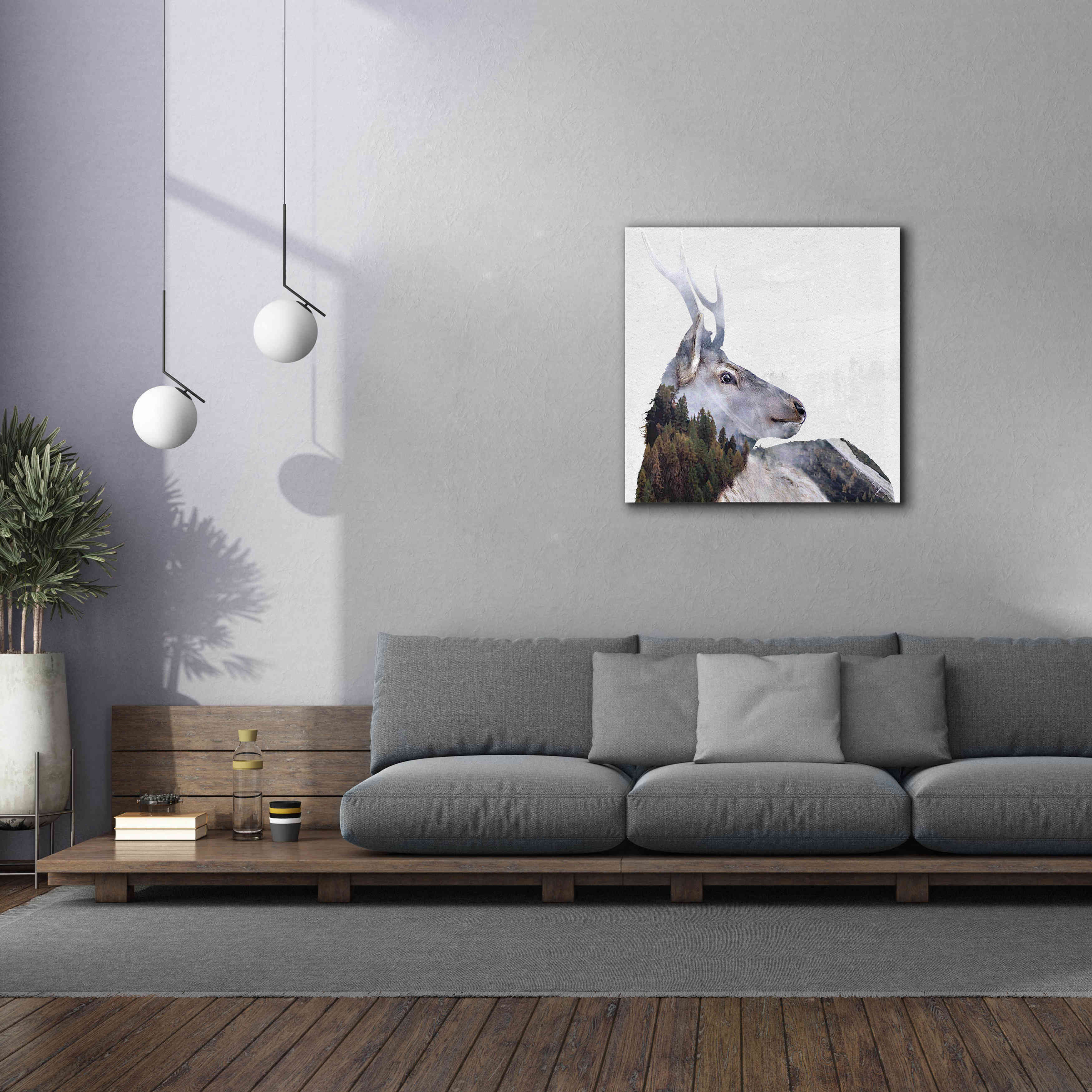 'Alpine Stag' by Karen Smith Giclee Canvas Wall Art,37x37