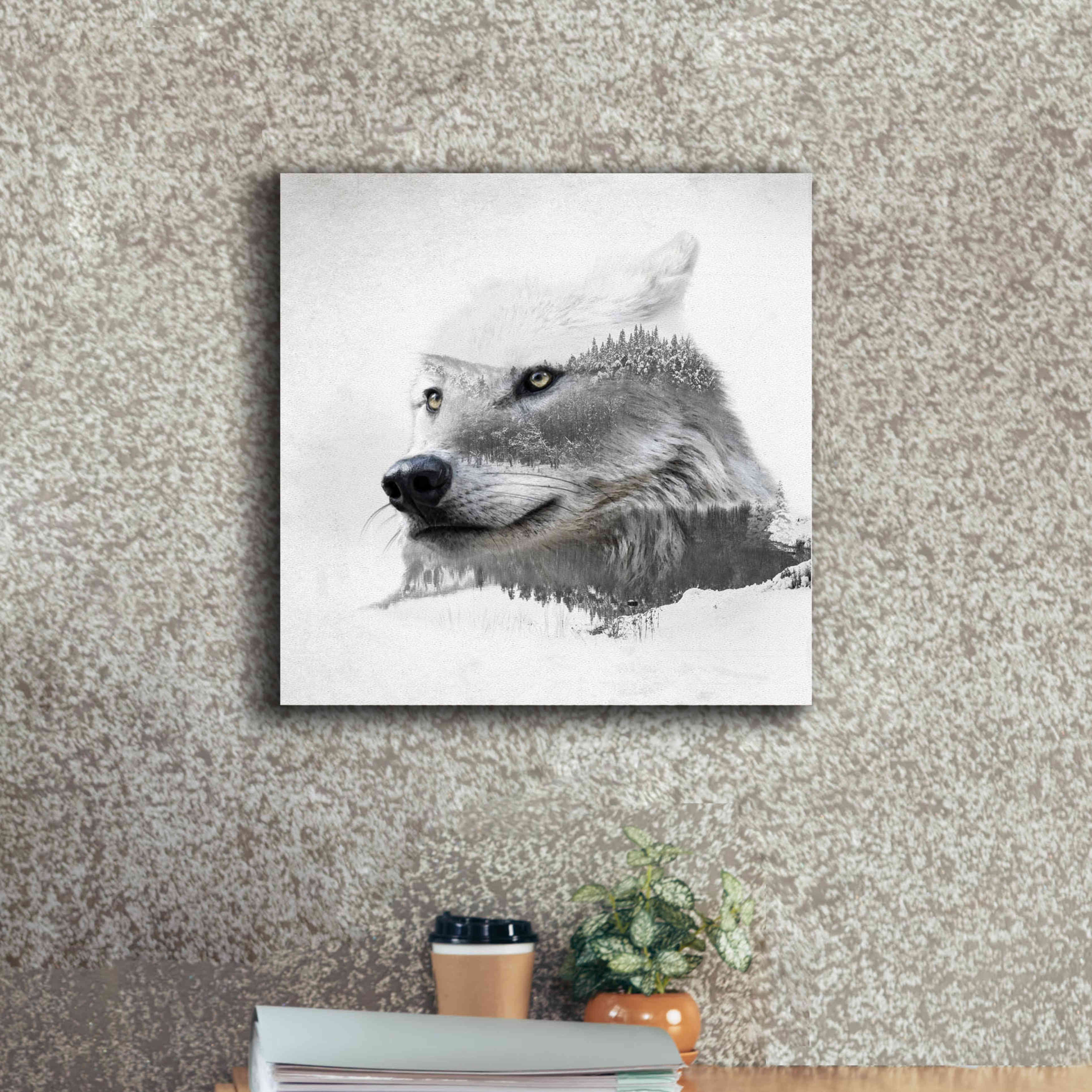 'Wolf In Ice' by Karen Smith Giclee Canvas Wall Art,18x18