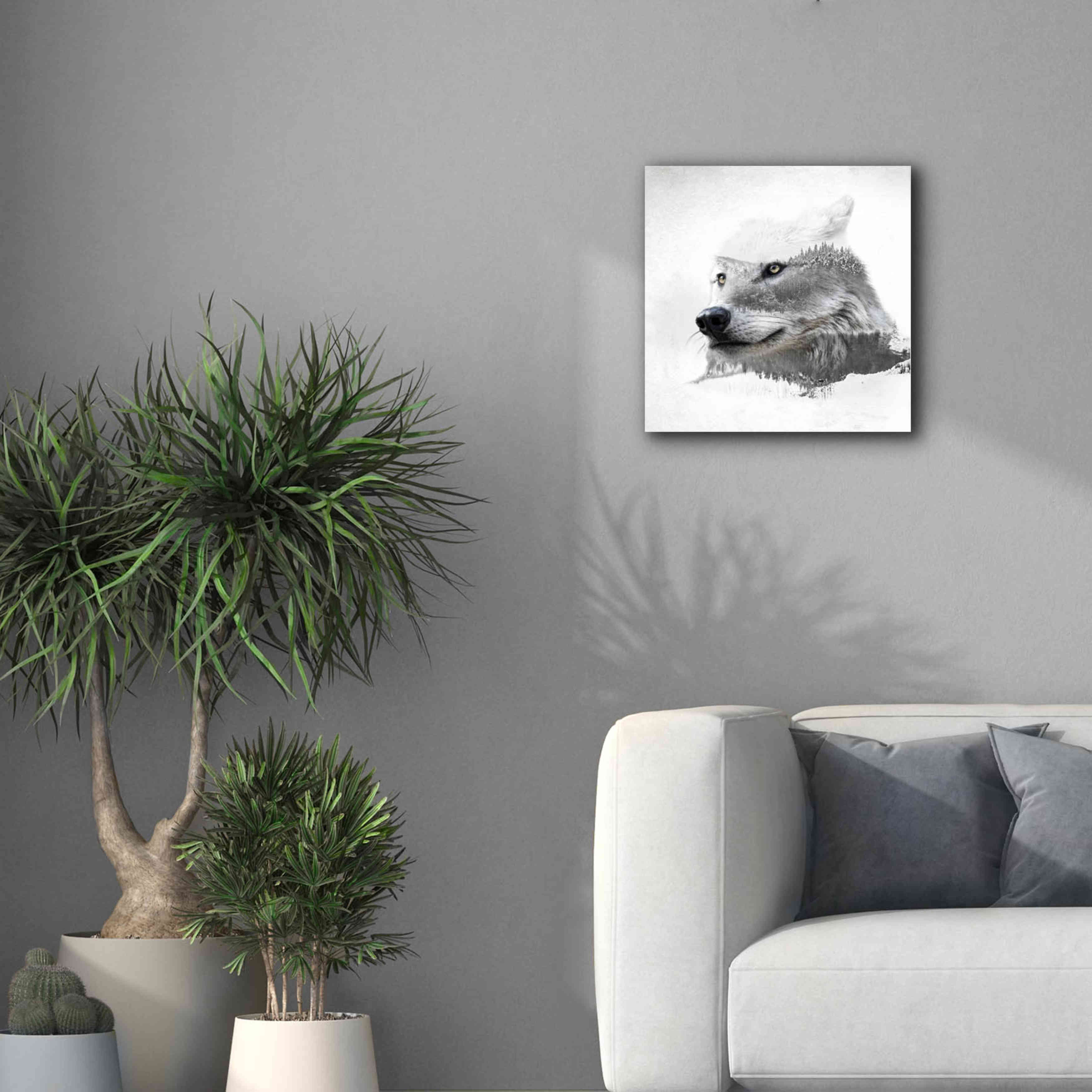 'Wolf In Ice' by Karen Smith Giclee Canvas Wall Art,18x18
