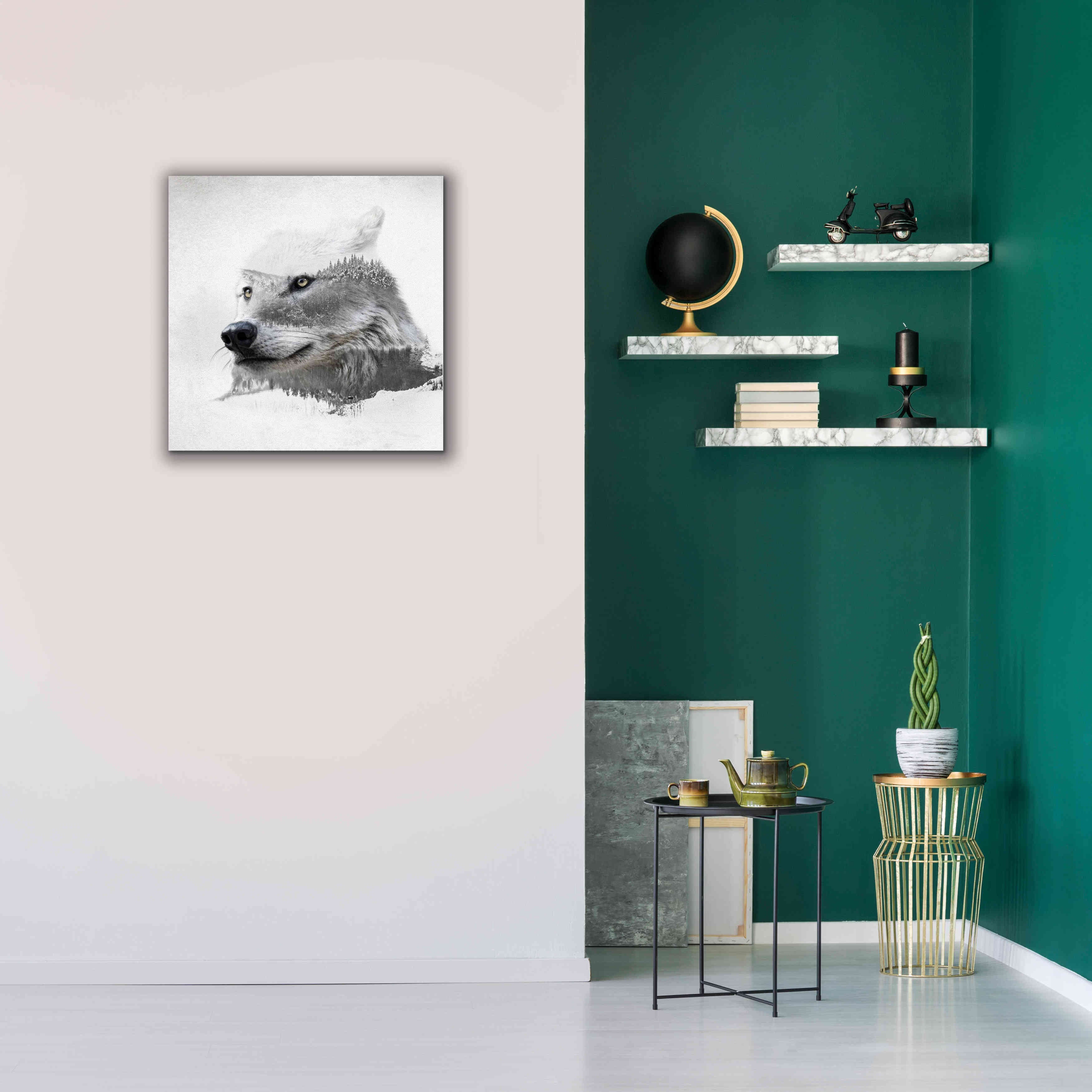 'Wolf In Ice' by Karen Smith Giclee Canvas Wall Art,26x26