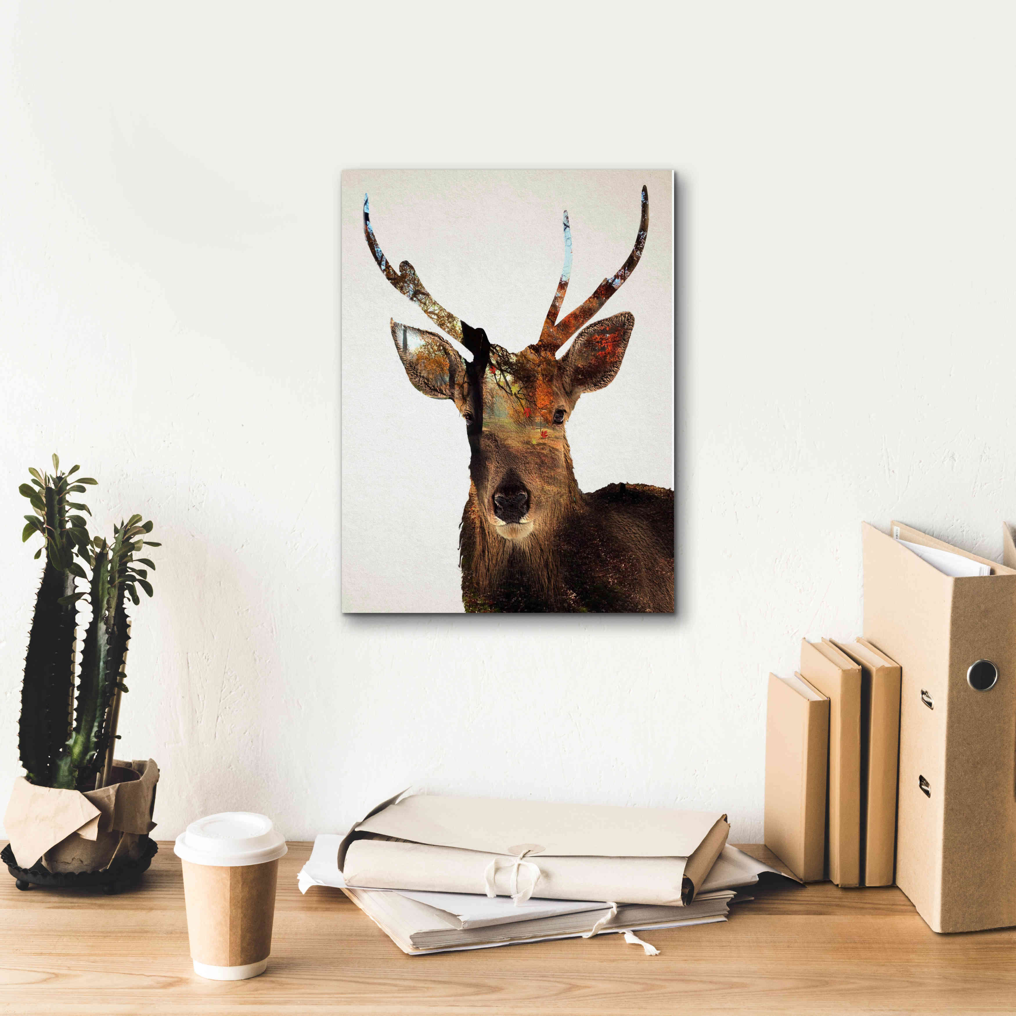 'Stag Forest' by Karen Smith Giclee Canvas Wall Art,12x16