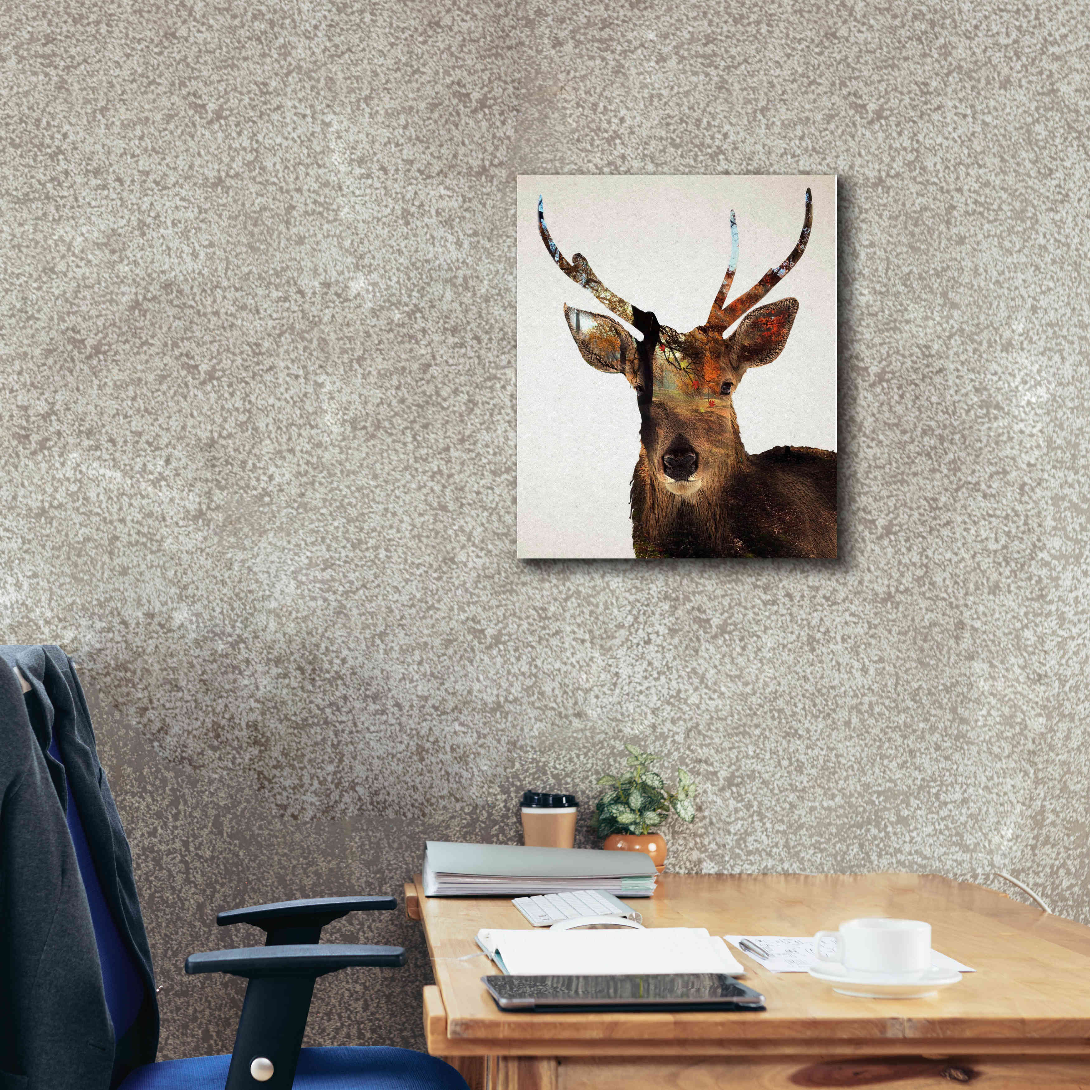 'Stag Forest' by Karen Smith Giclee Canvas Wall Art,20x24