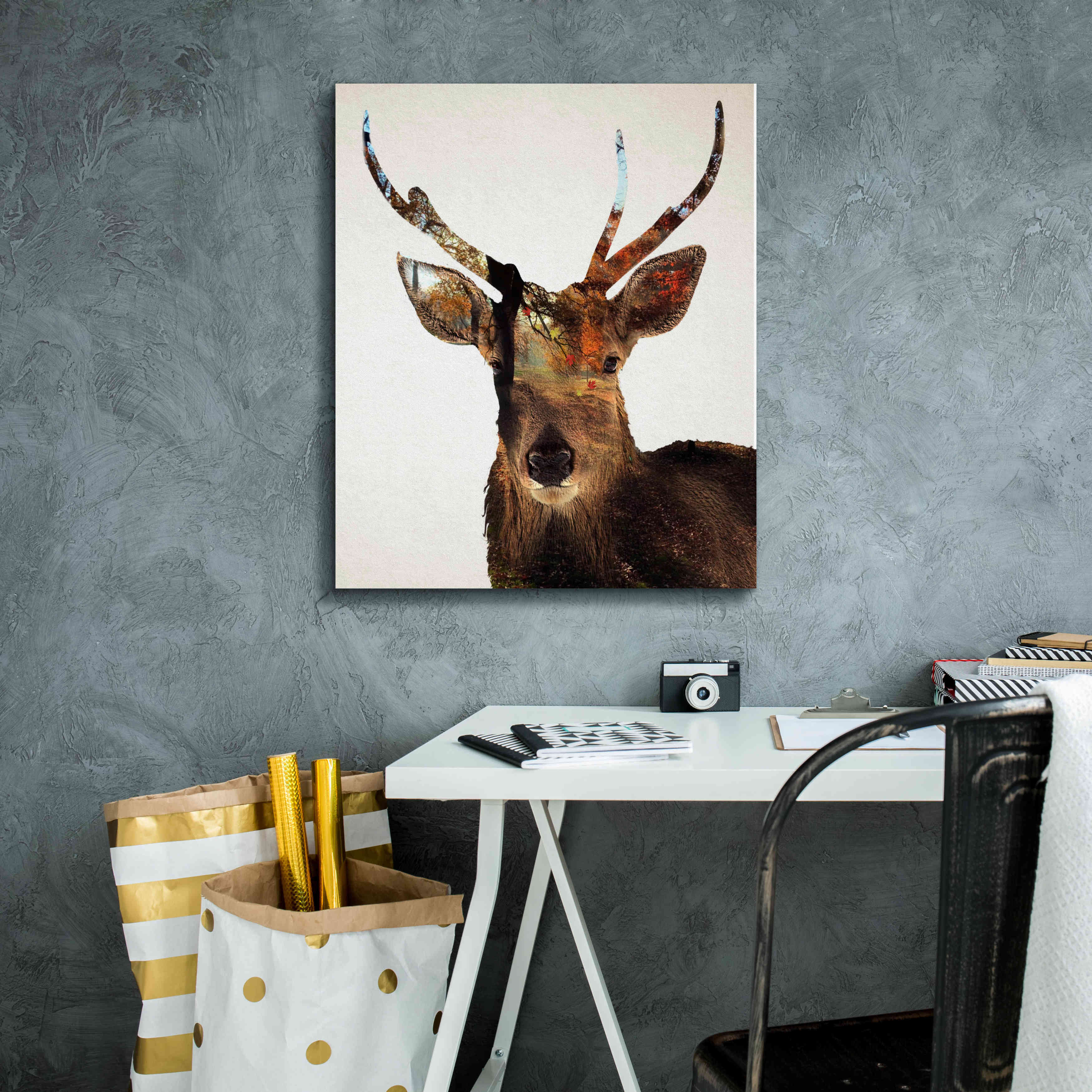 'Stag Forest' by Karen Smith Giclee Canvas Wall Art,20x24