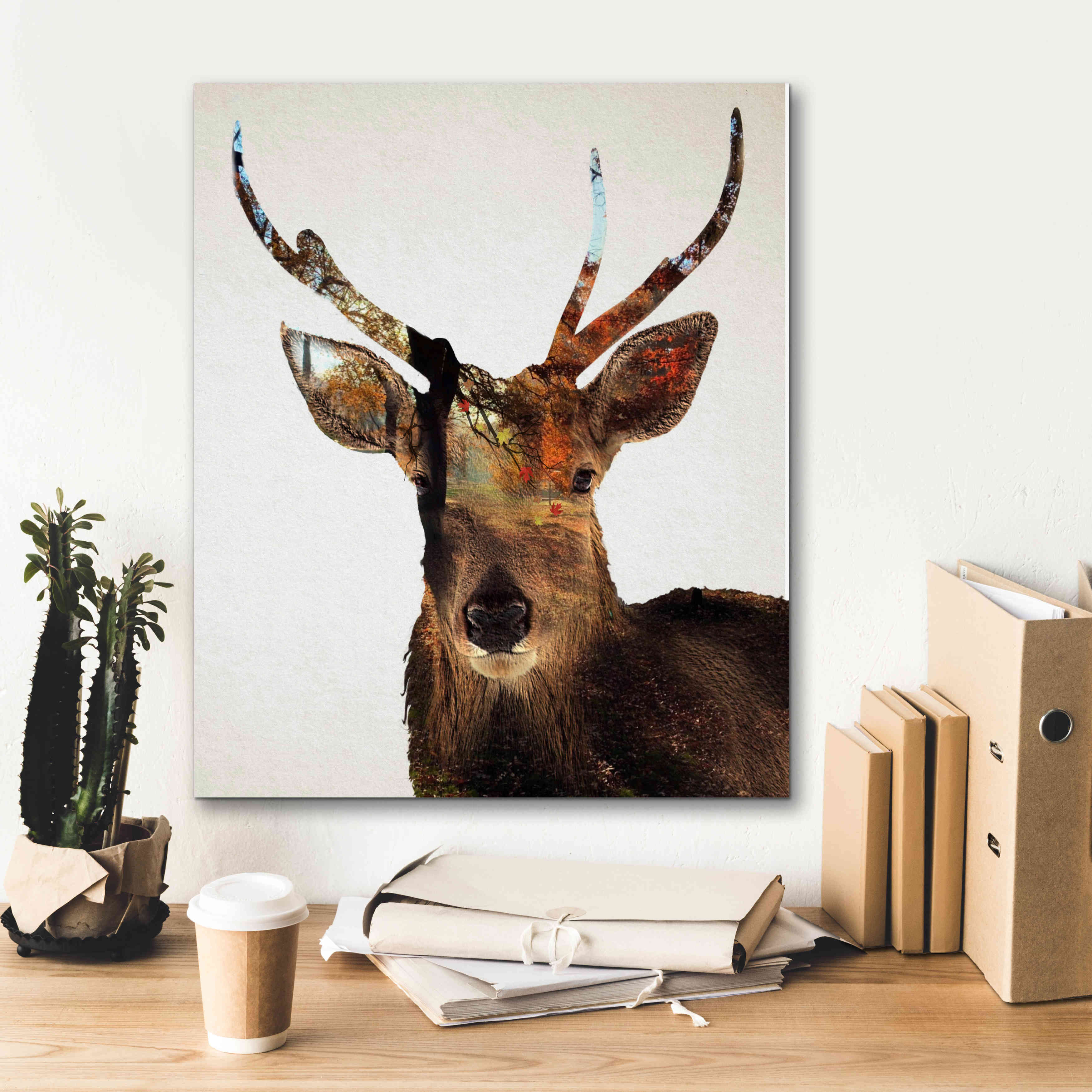 'Stag Forest' by Karen Smith Giclee Canvas Wall Art,20x24