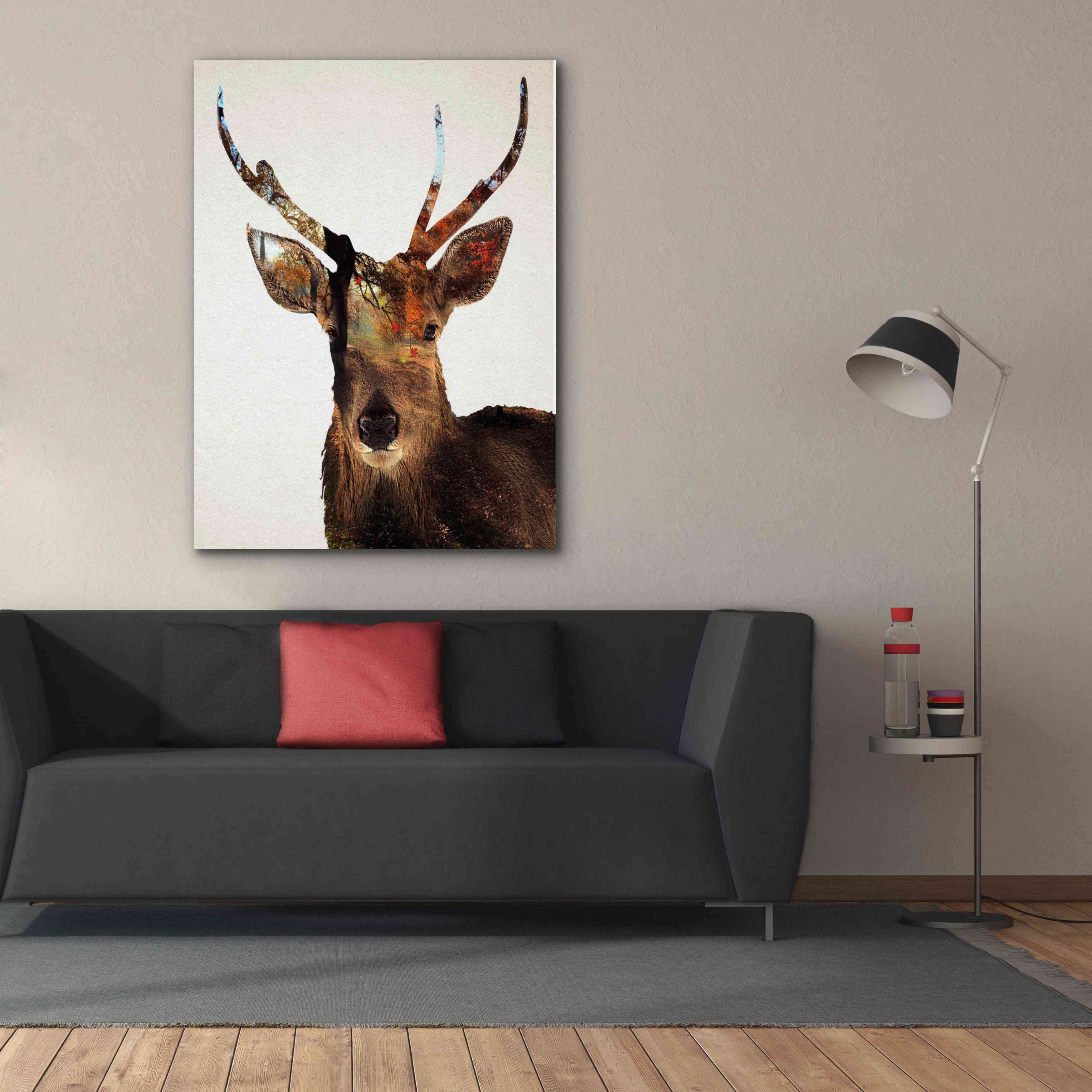 'Stag Forest' by Karen Smith Giclee Canvas Wall Art,40x54
