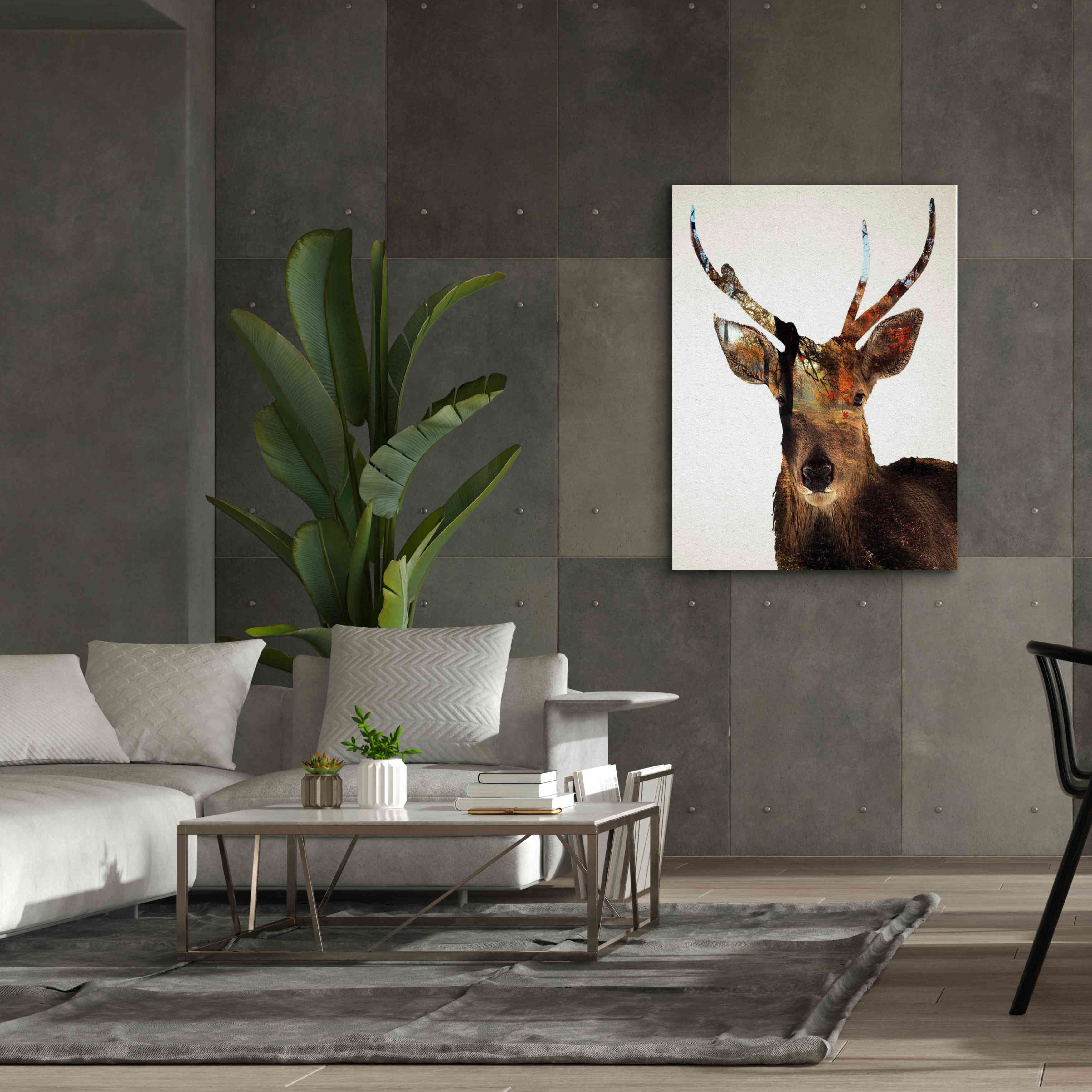 'Stag Forest' by Karen Smith Giclee Canvas Wall Art,40x54