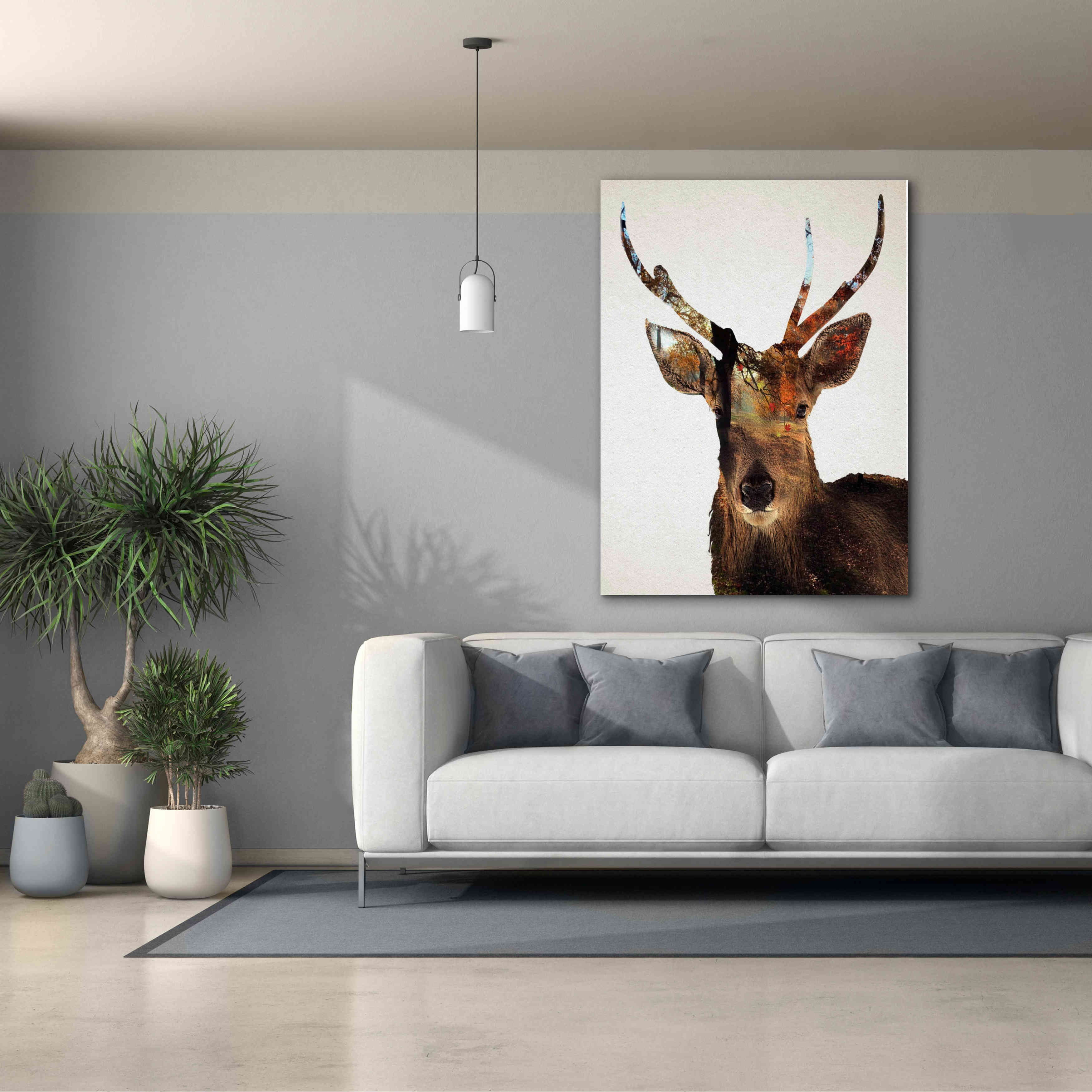 'Stag Forest' by Karen Smith Giclee Canvas Wall Art,40x54