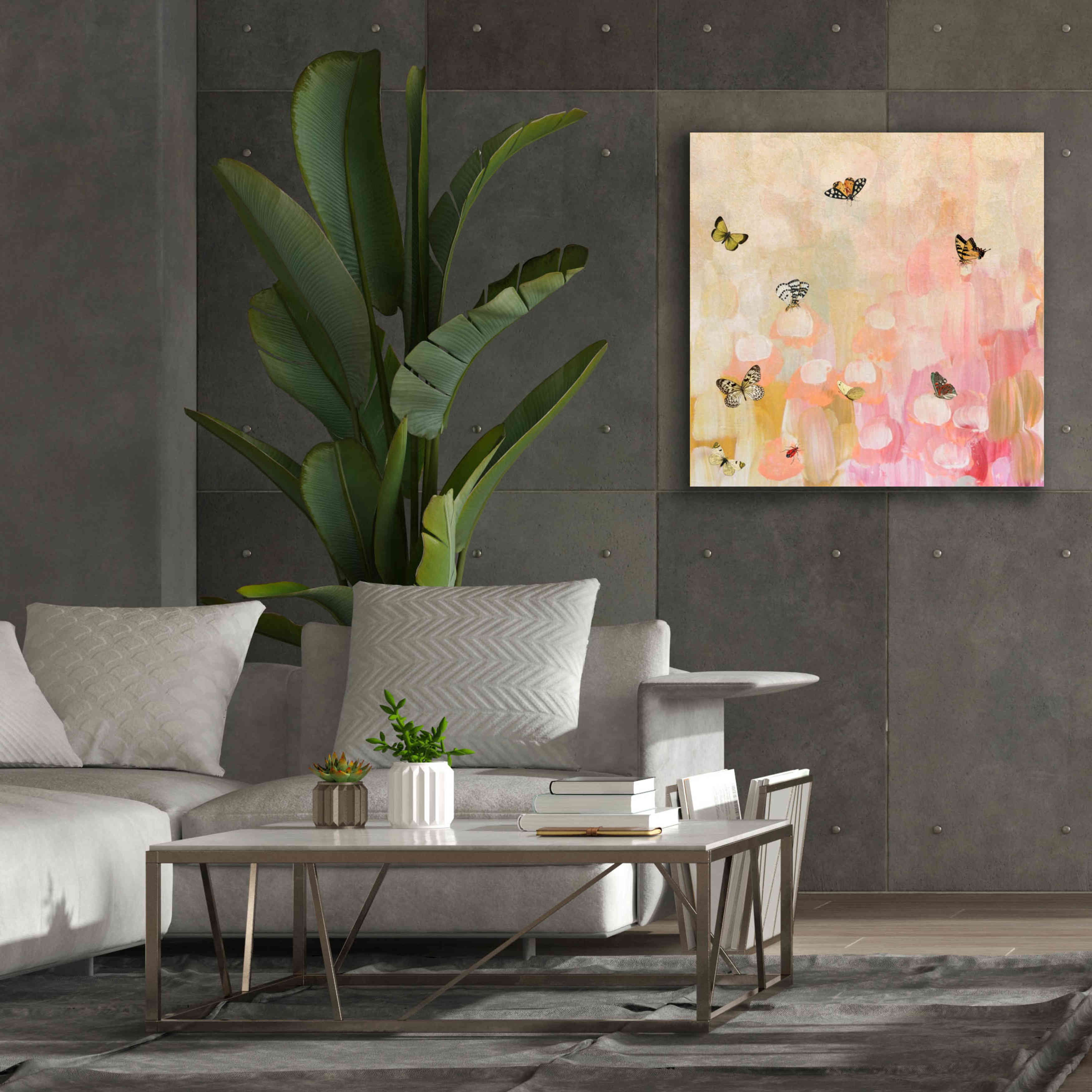 'Butterfly by 7' by Karen Smith Giclee Canvas Wall Art,37x37