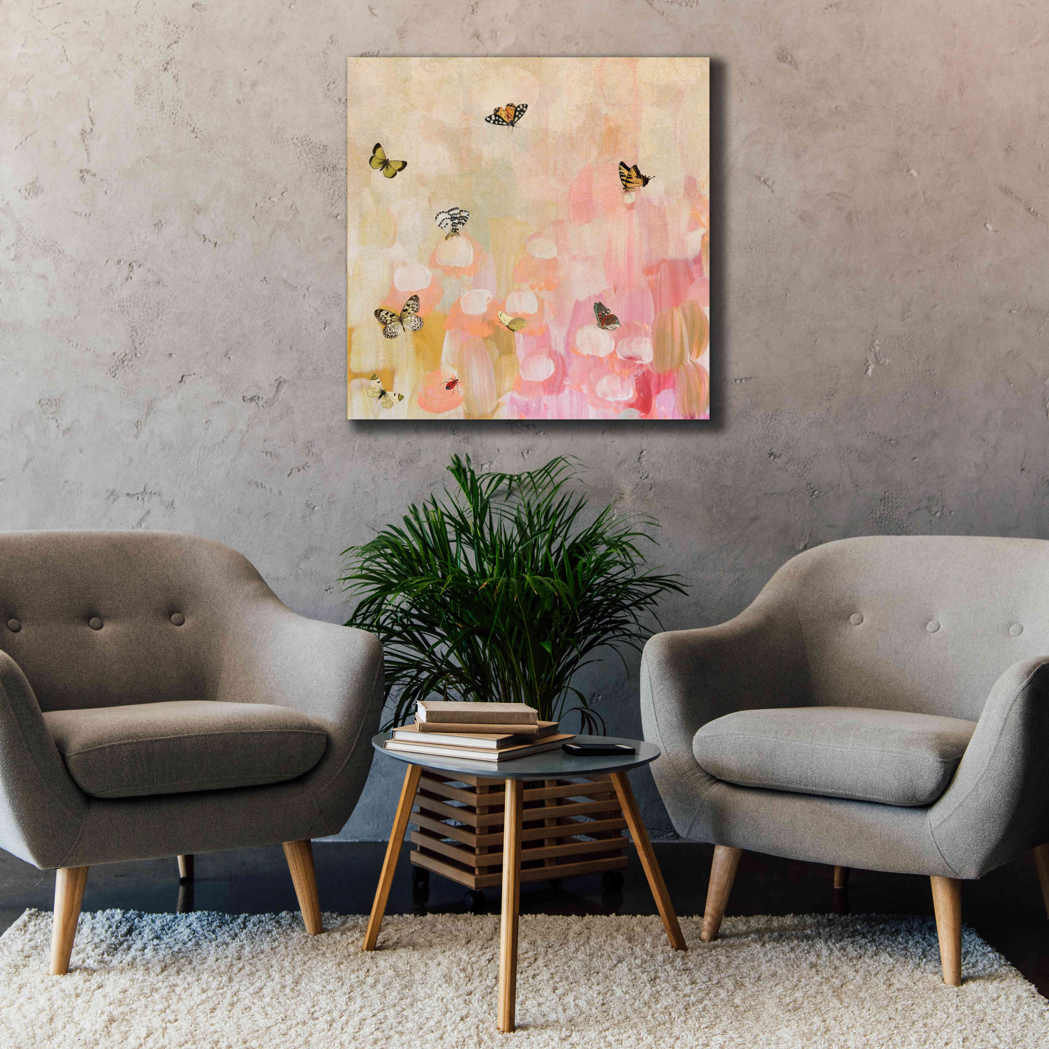'Butterfly by 7' by Karen Smith Giclee Canvas Wall Art,37x37