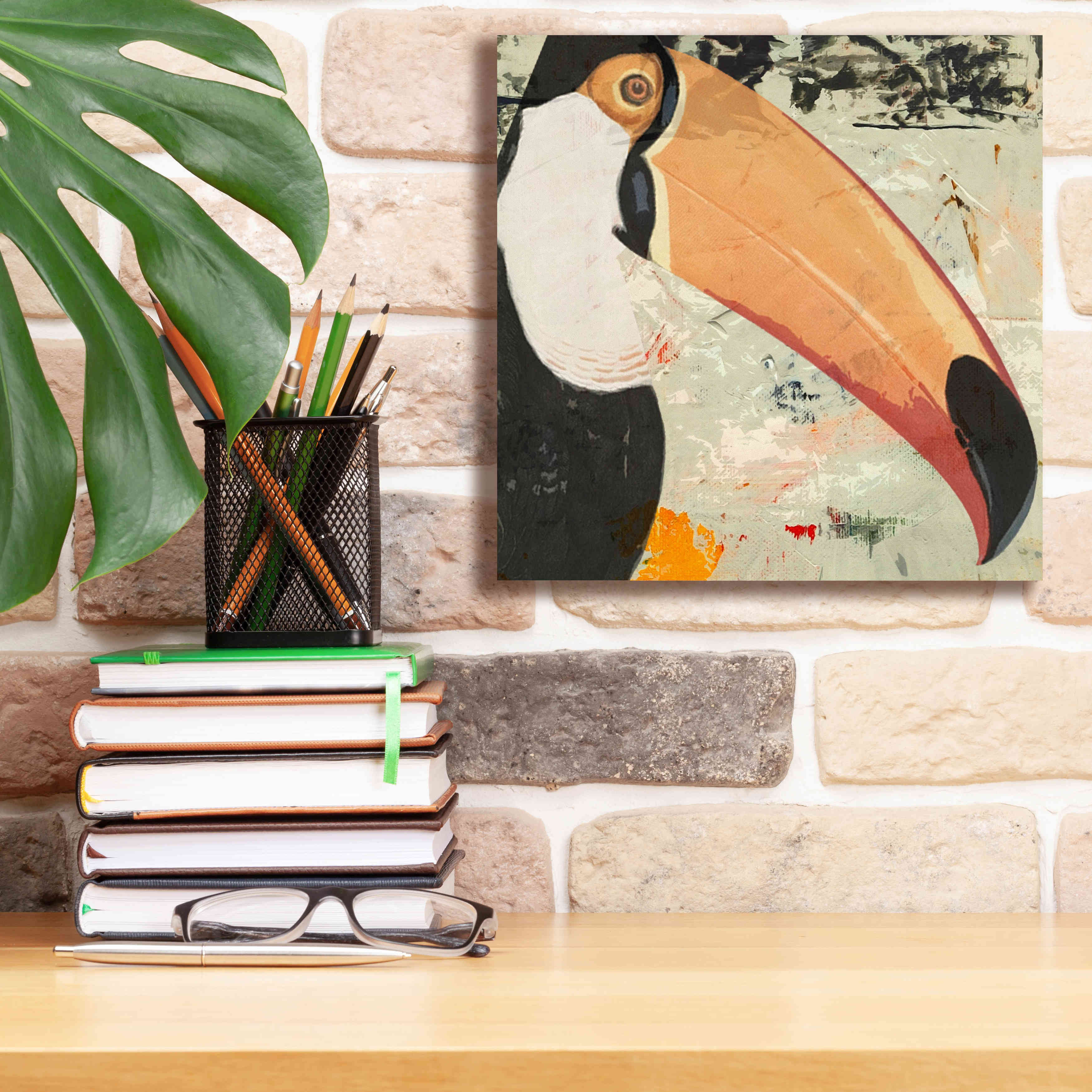 'Toucan Play 2' by Karen Smith Giclee Canvas Wall Art,12x12