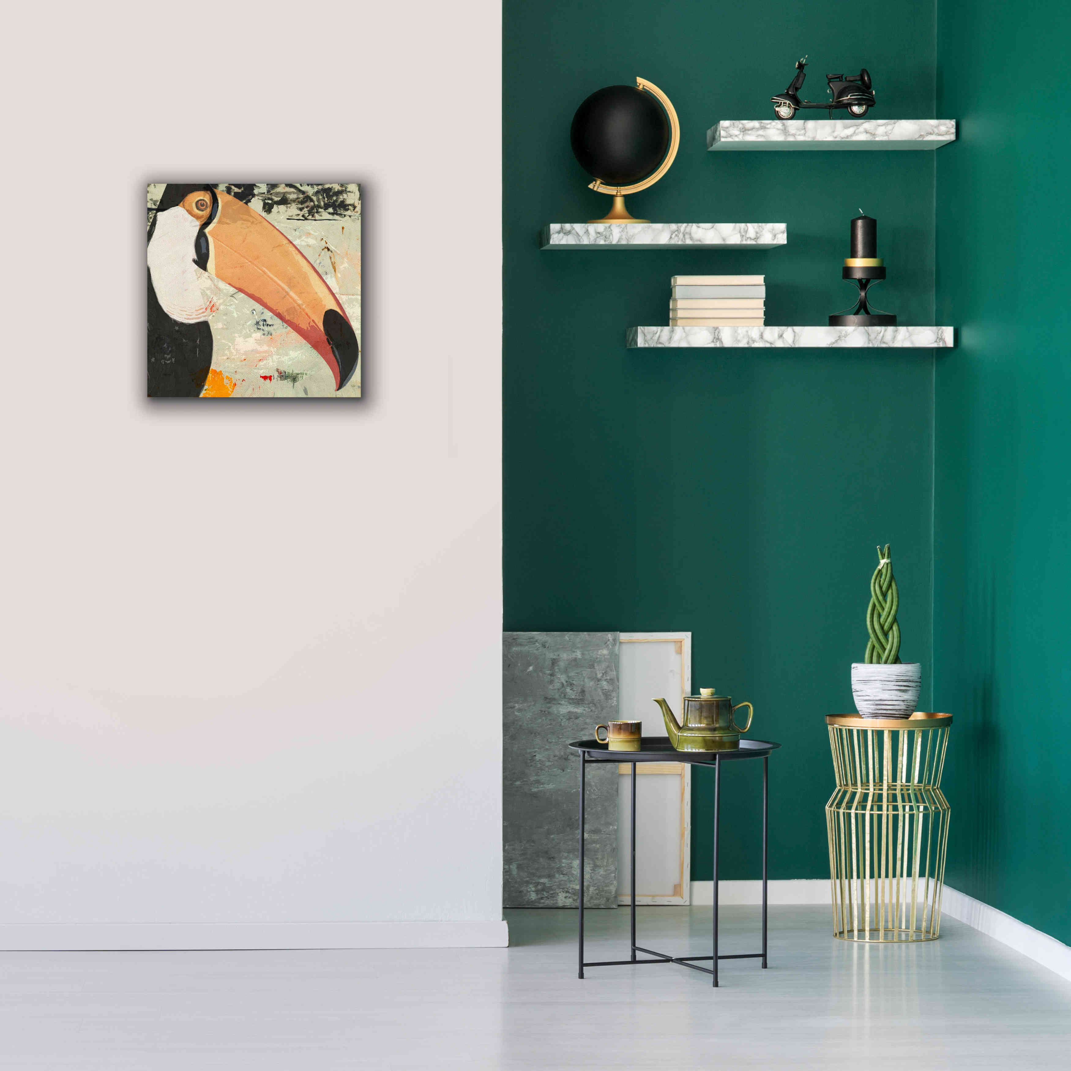 'Toucan Play 2' by Karen Smith Giclee Canvas Wall Art,18x18