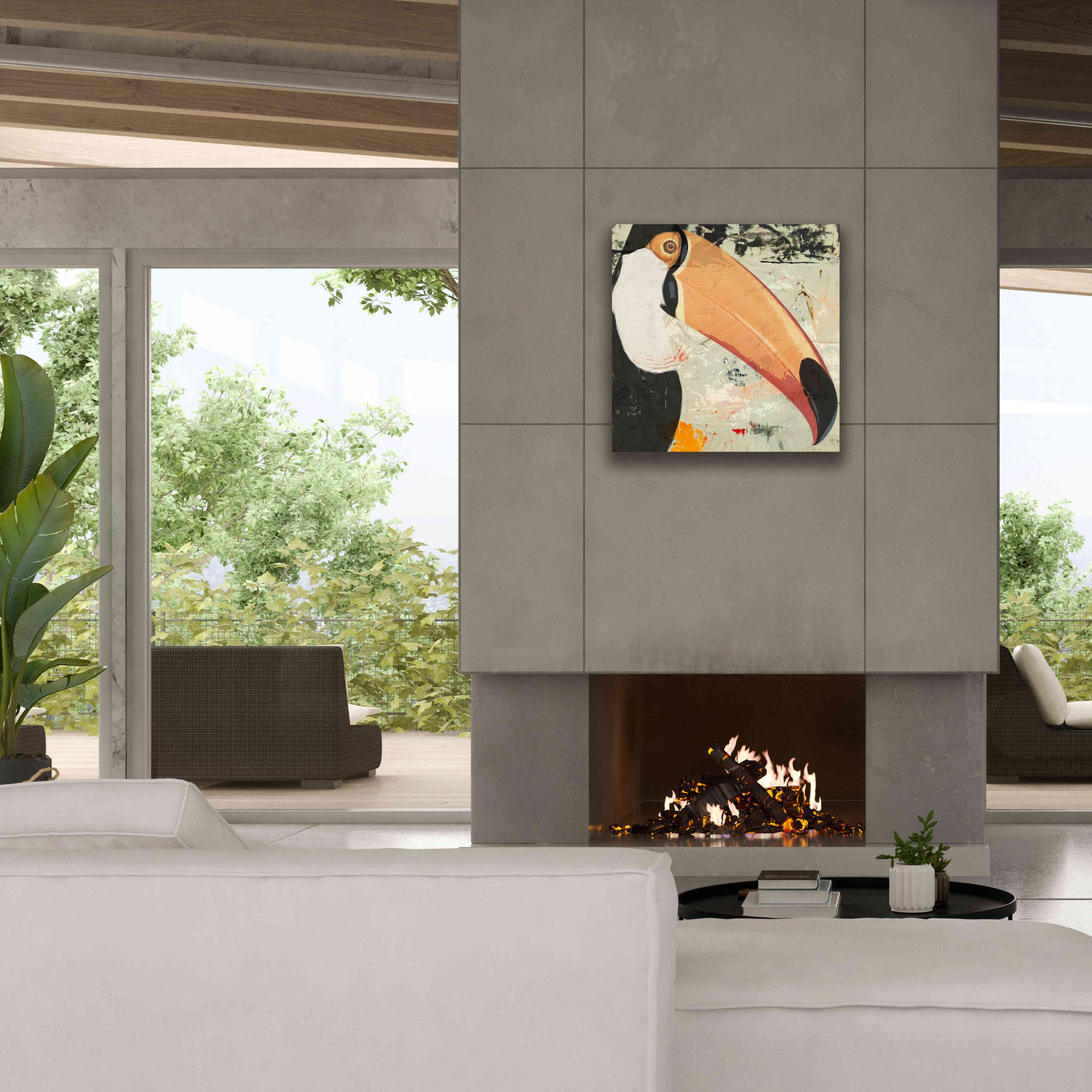 'Toucan Play 2' by Karen Smith Giclee Canvas Wall Art,26x26