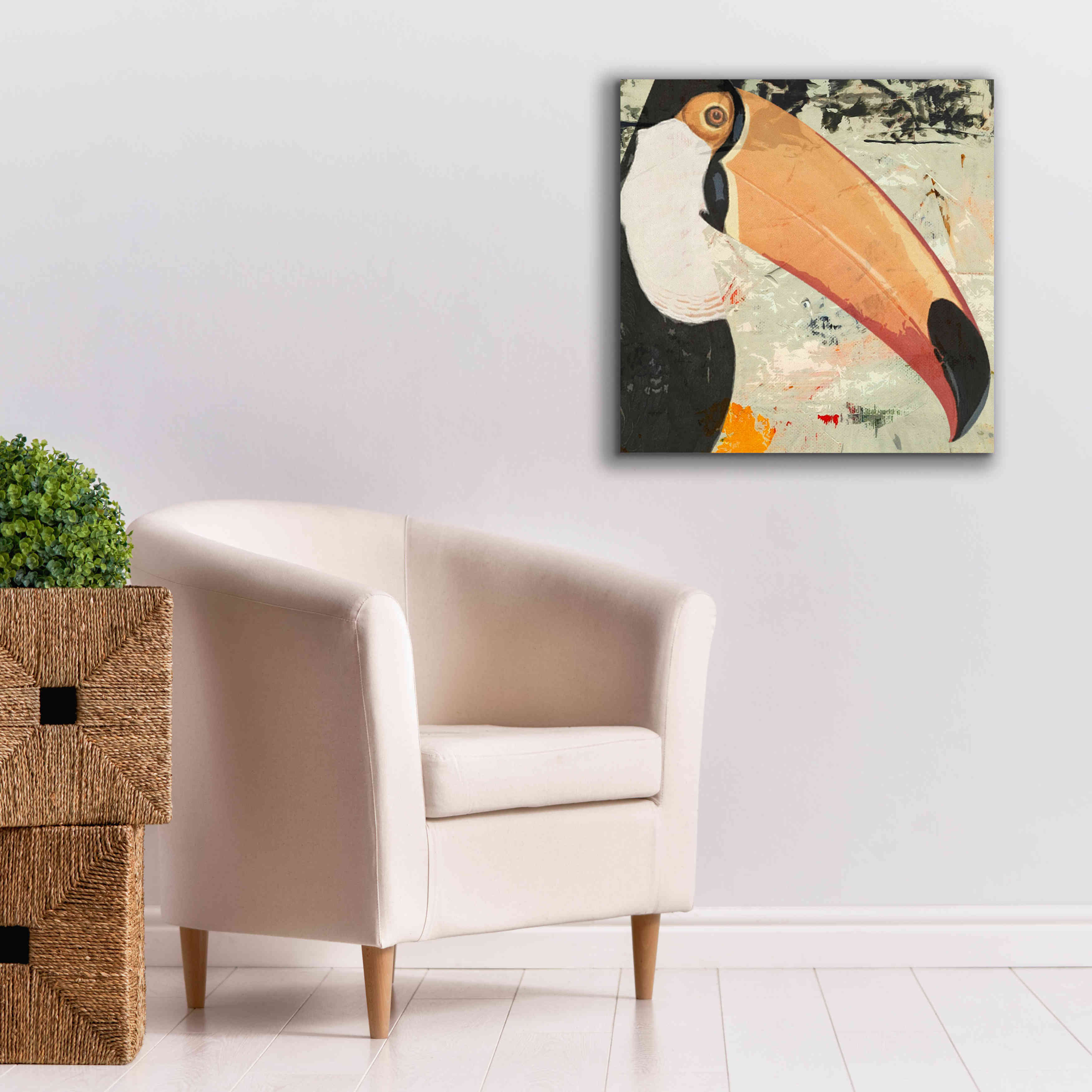 'Toucan Play 2' by Karen Smith Giclee Canvas Wall Art,26x26