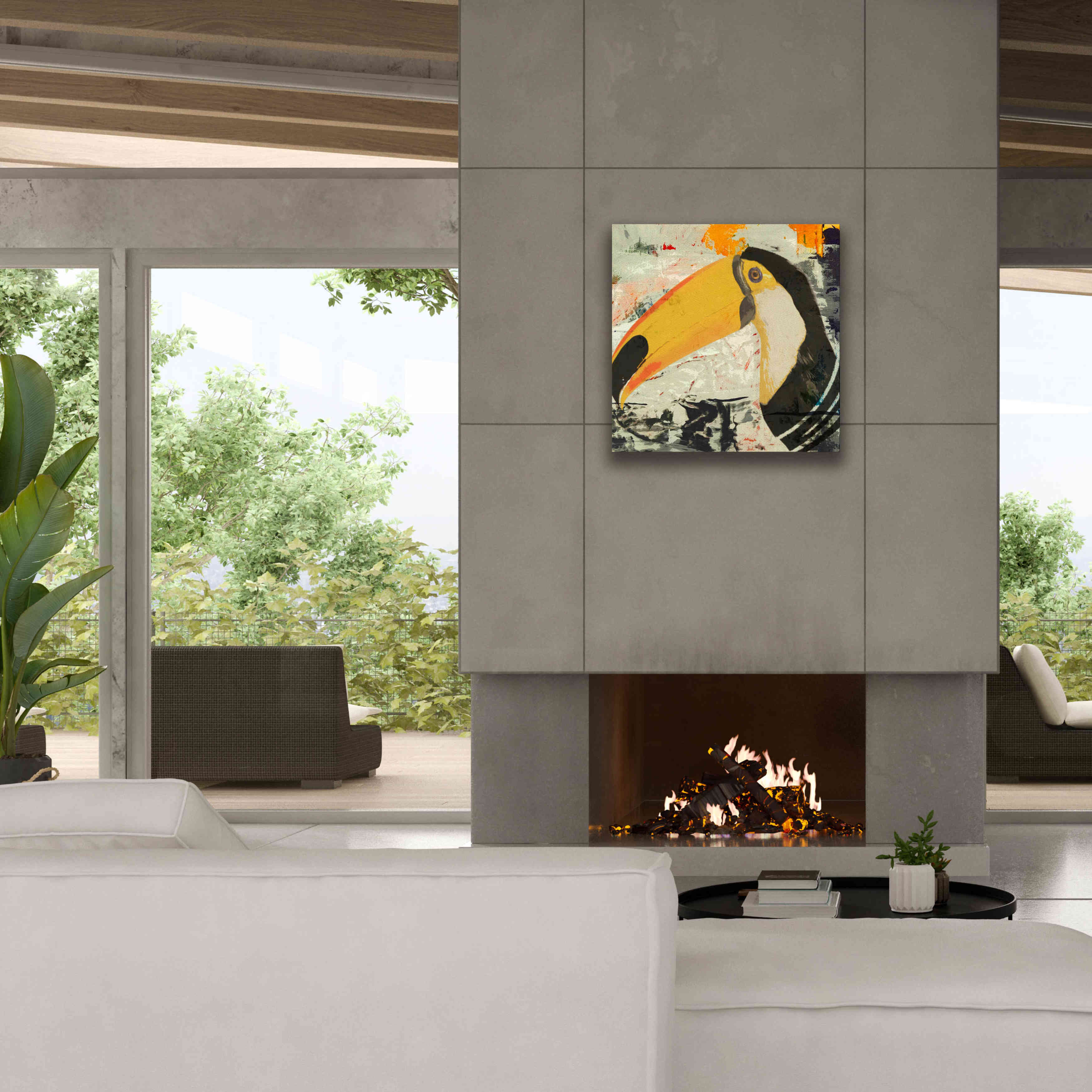 'Toucan Play 1' by Karen Smith Giclee Canvas Wall Art,26x26