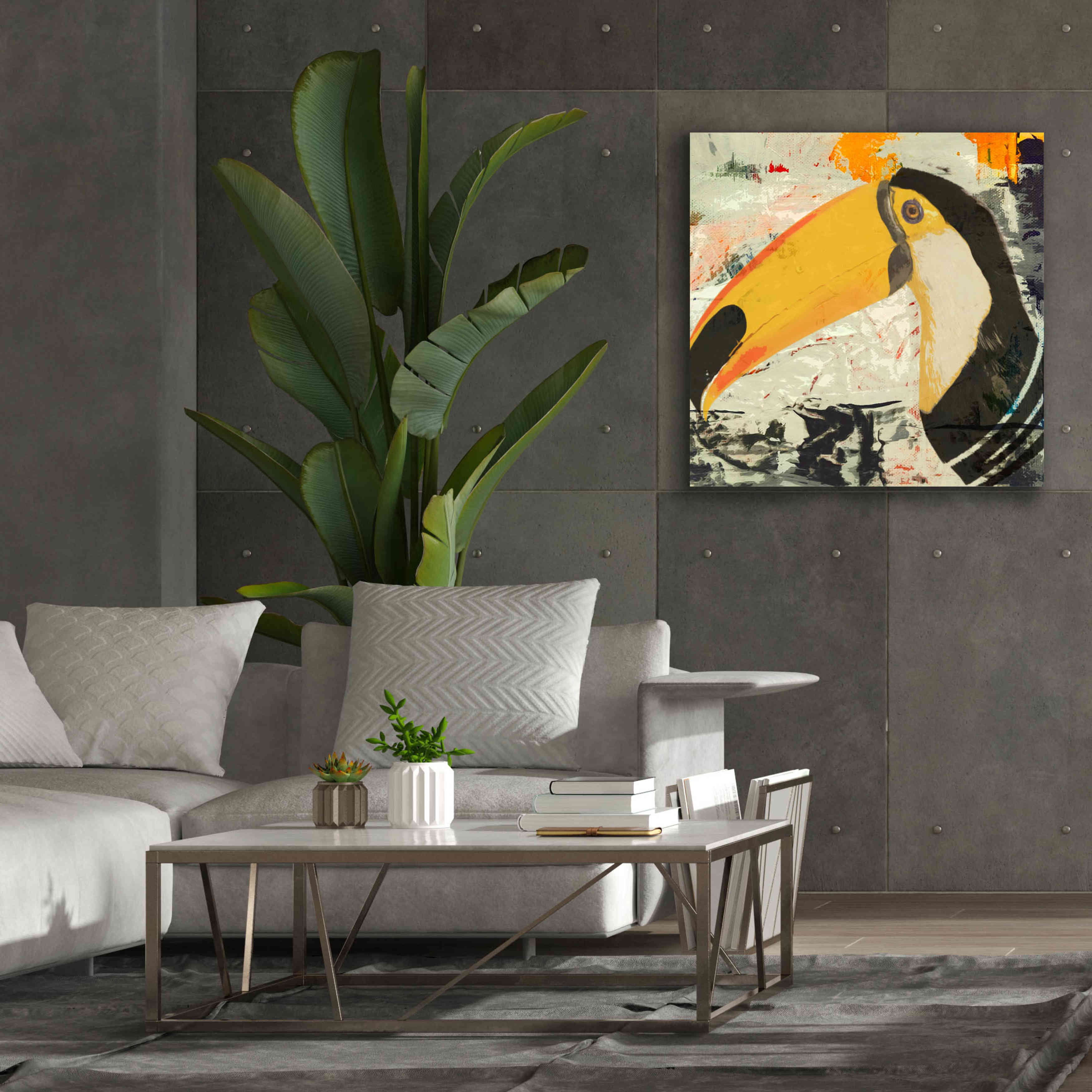 'Toucan Play 1' by Karen Smith Giclee Canvas Wall Art,37x37