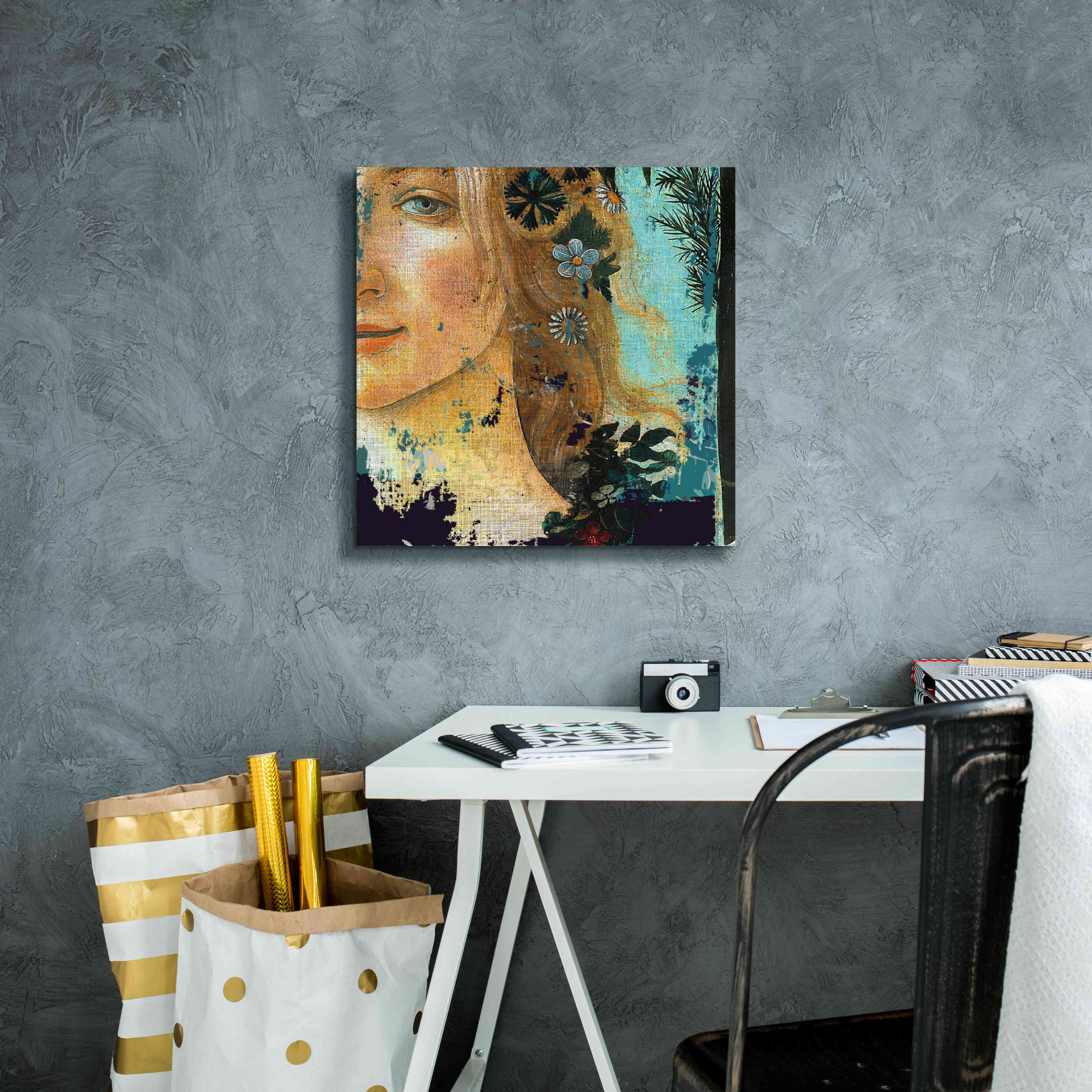 'Flower Lady' by Karen Smith Giclee Canvas Wall Art,18x18