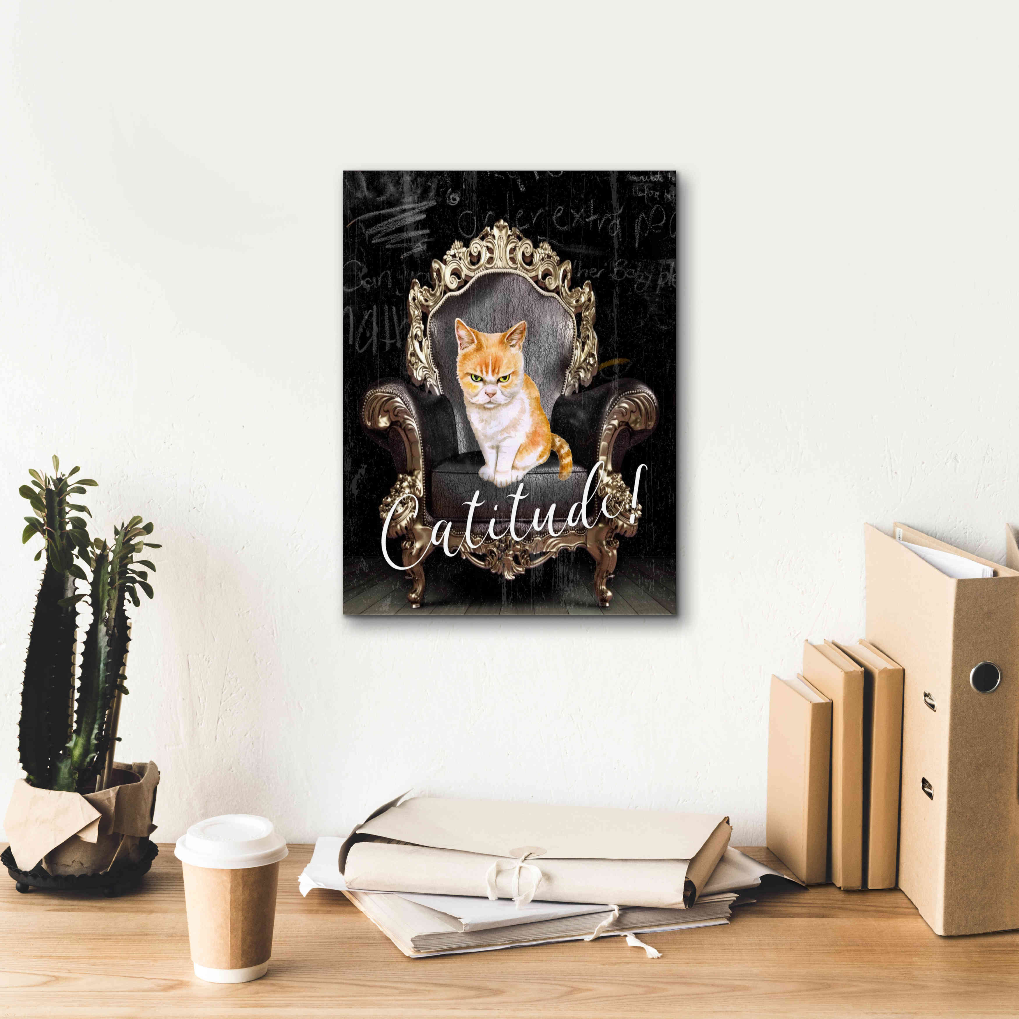 'Catitude' by Karen Smith Giclee Canvas Wall Art,12x16