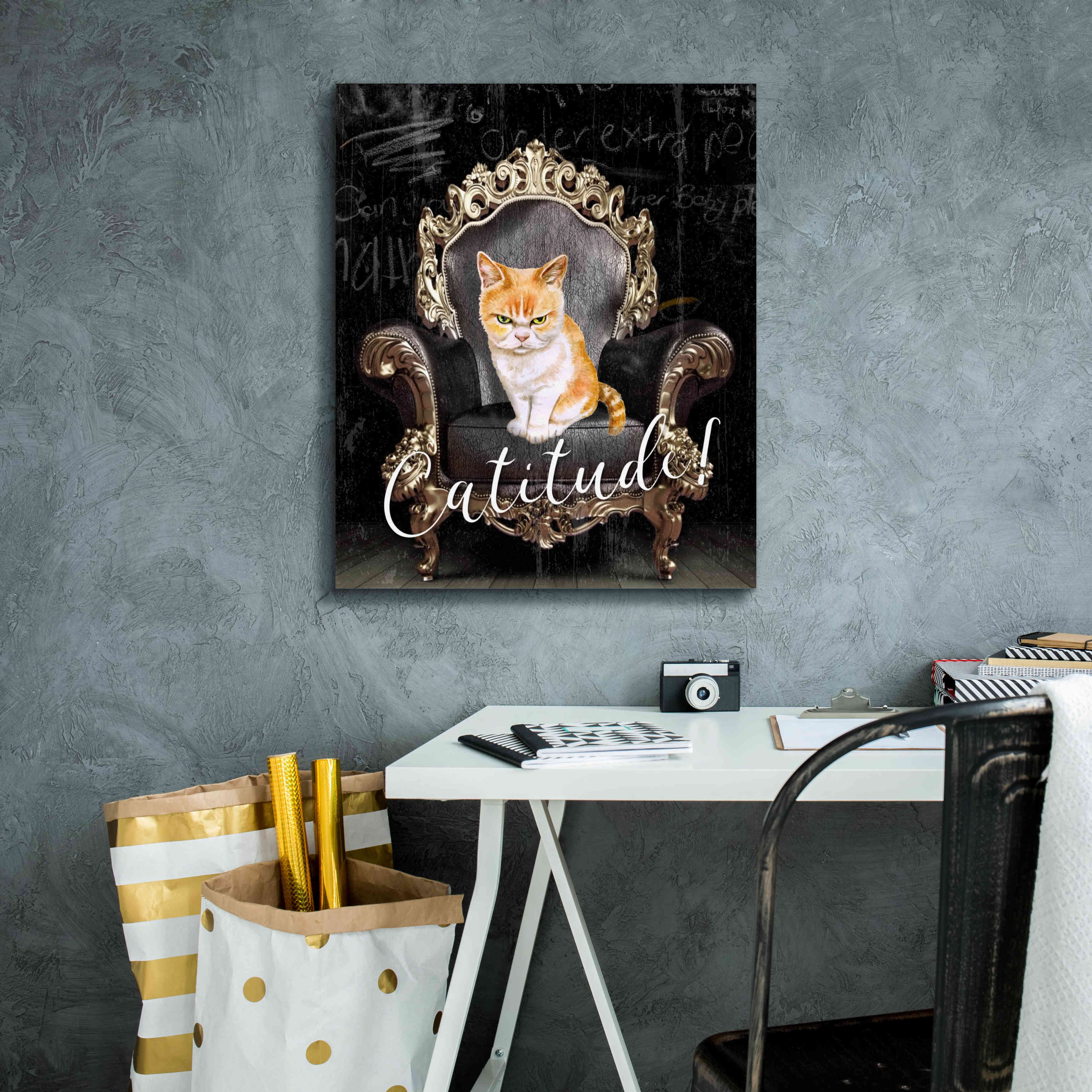 'Catitude' by Karen Smith Giclee Canvas Wall Art,20x24