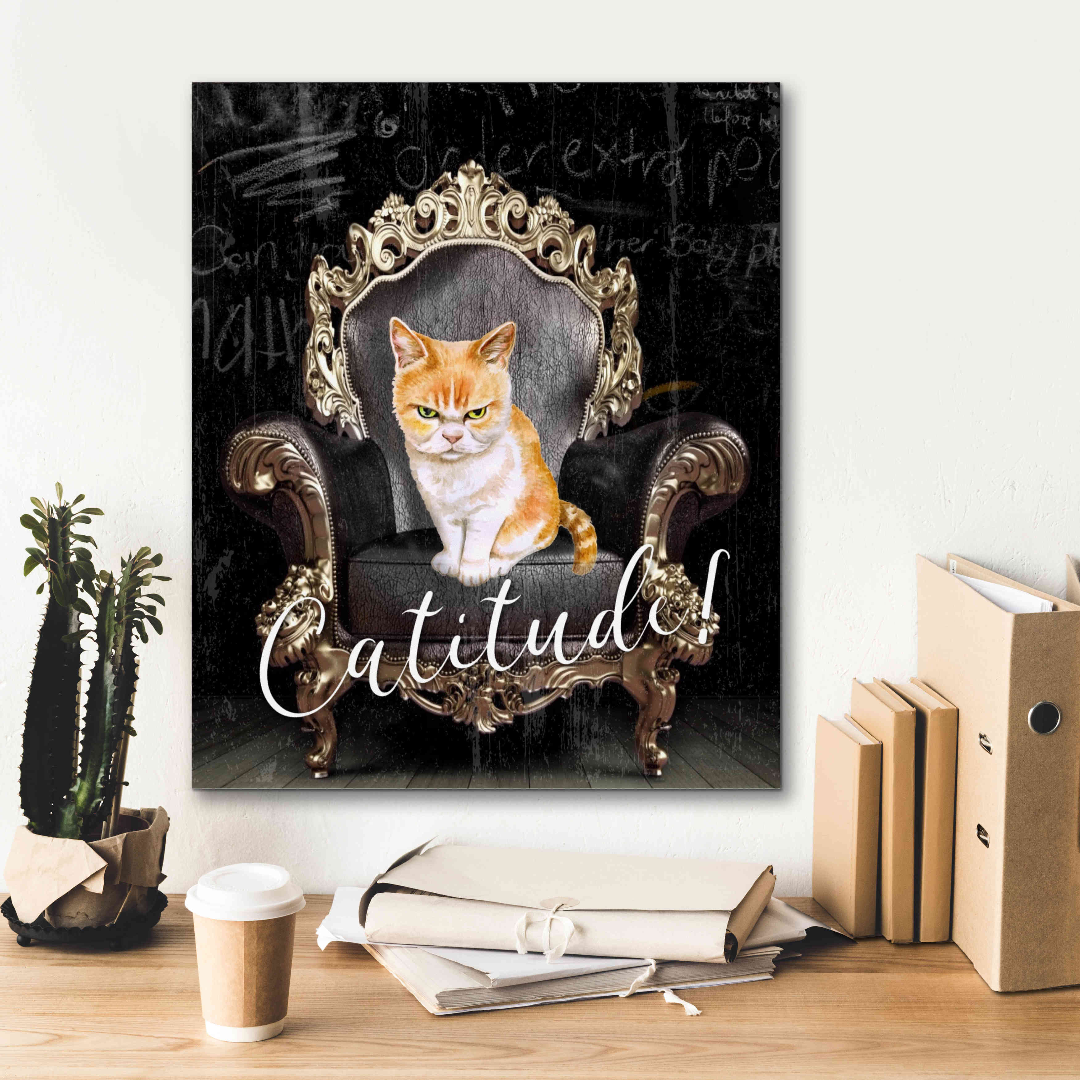 'Catitude' by Karen Smith Giclee Canvas Wall Art,20x24