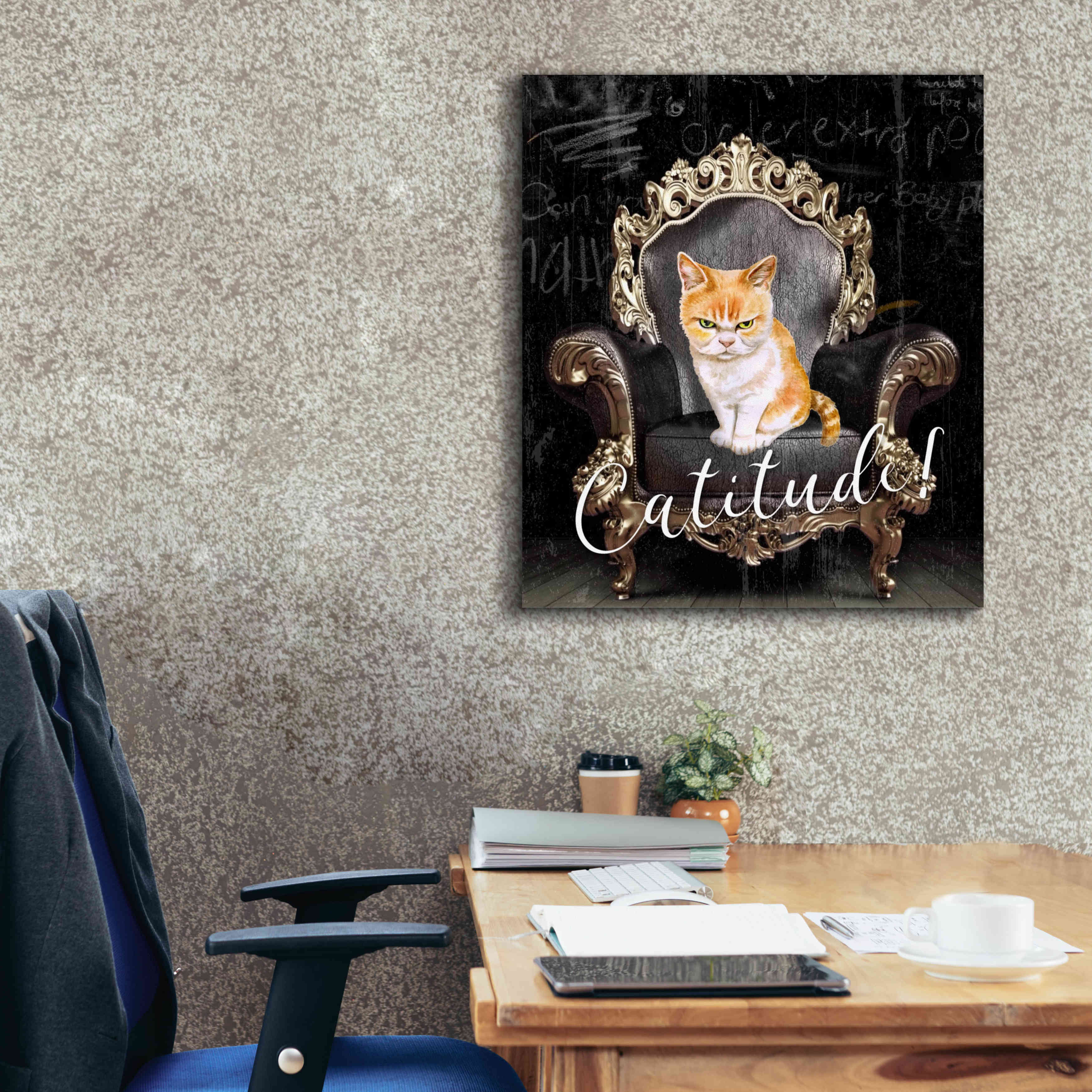 'Catitude' by Karen Smith Giclee Canvas Wall Art,26x30