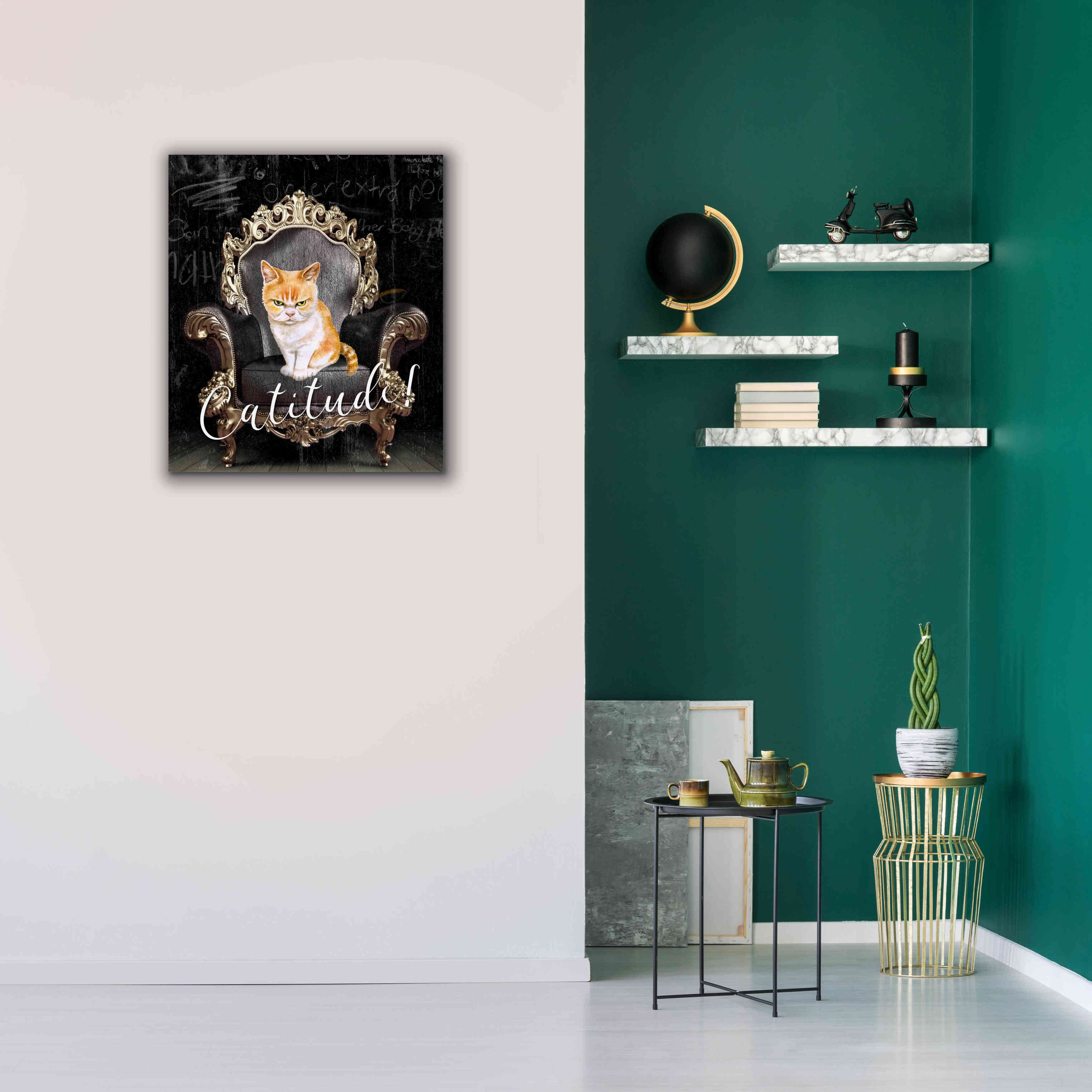 'Catitude' by Karen Smith Giclee Canvas Wall Art,26x30