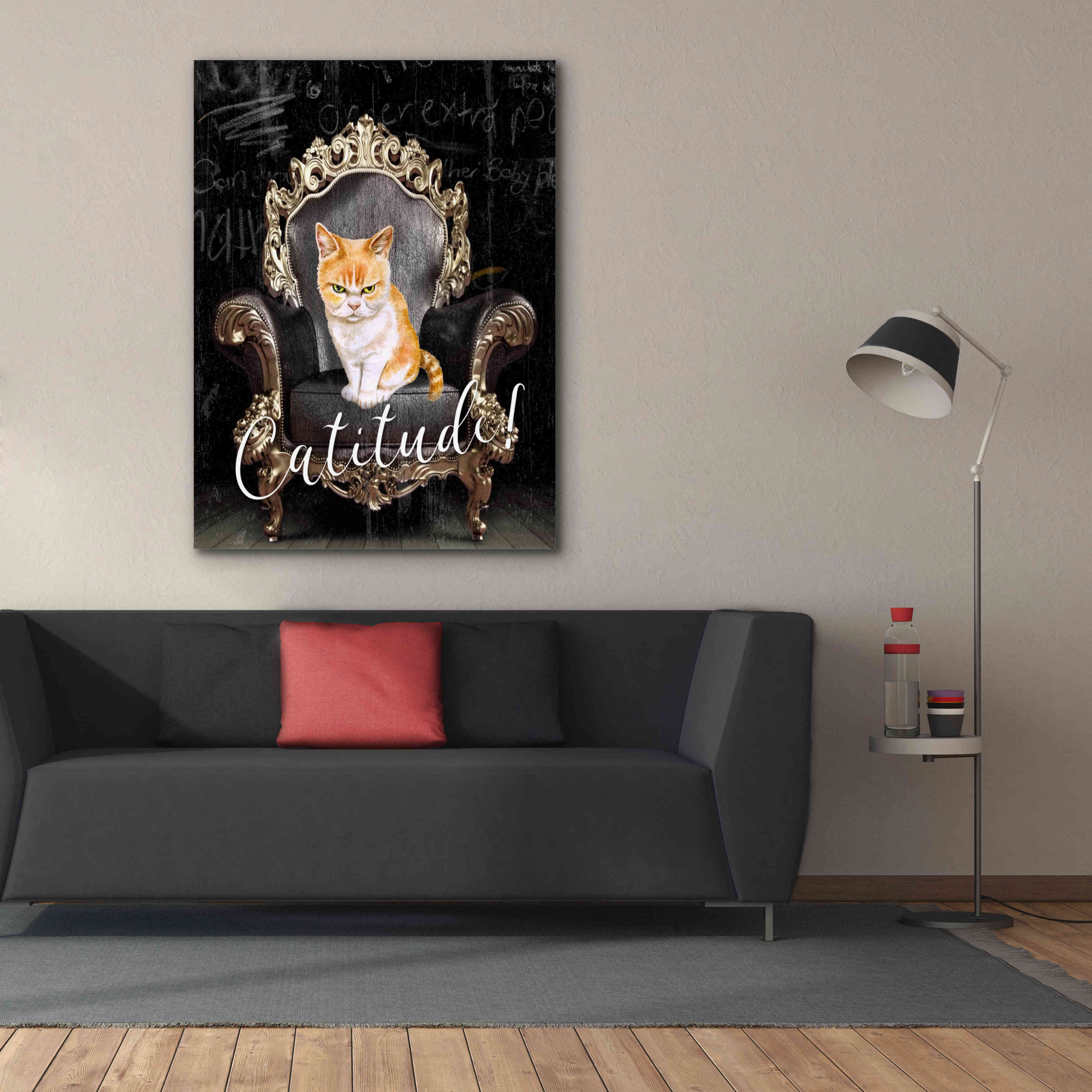 'Catitude' by Karen Smith Giclee Canvas Wall Art,40x54