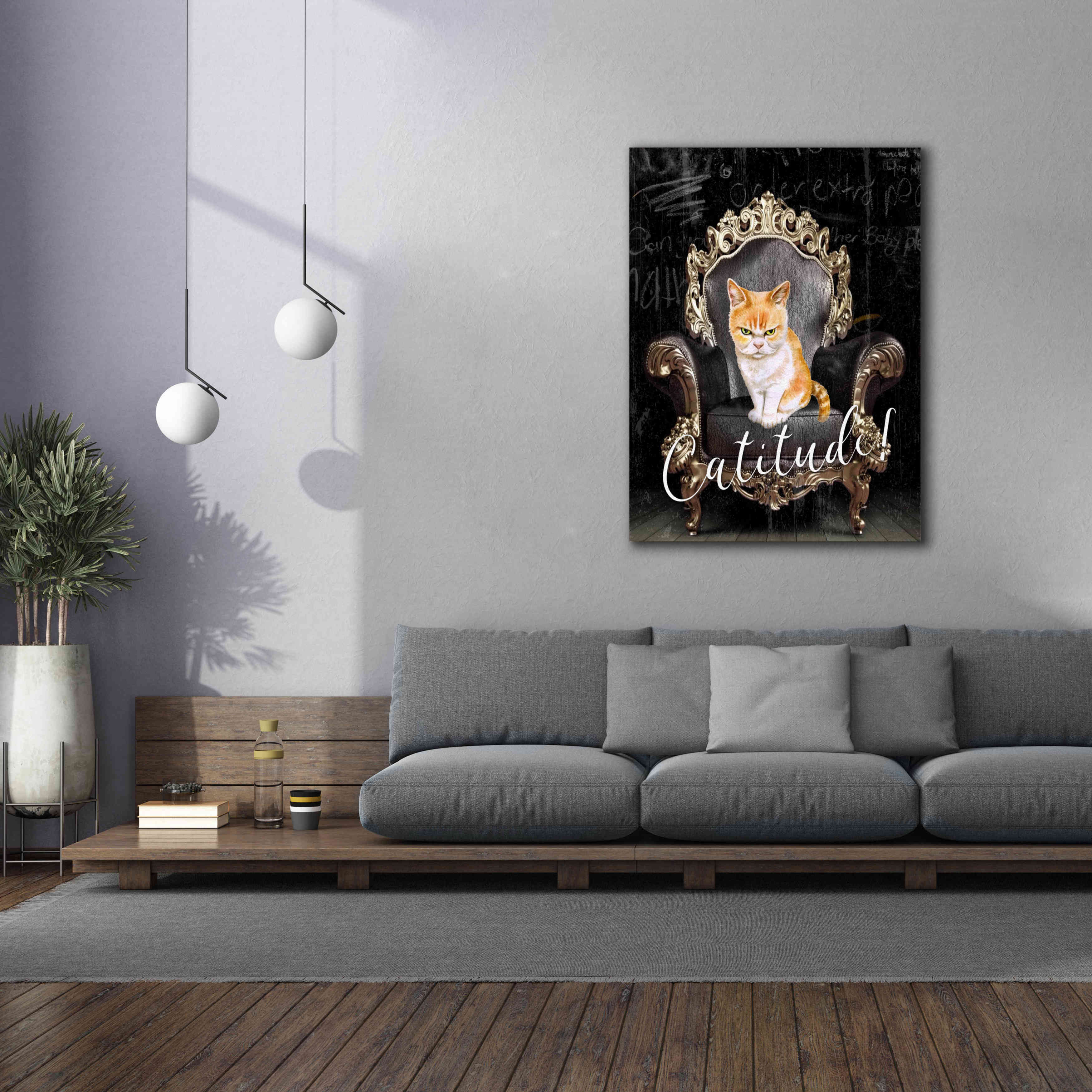 'Catitude' by Karen Smith Giclee Canvas Wall Art,40x54