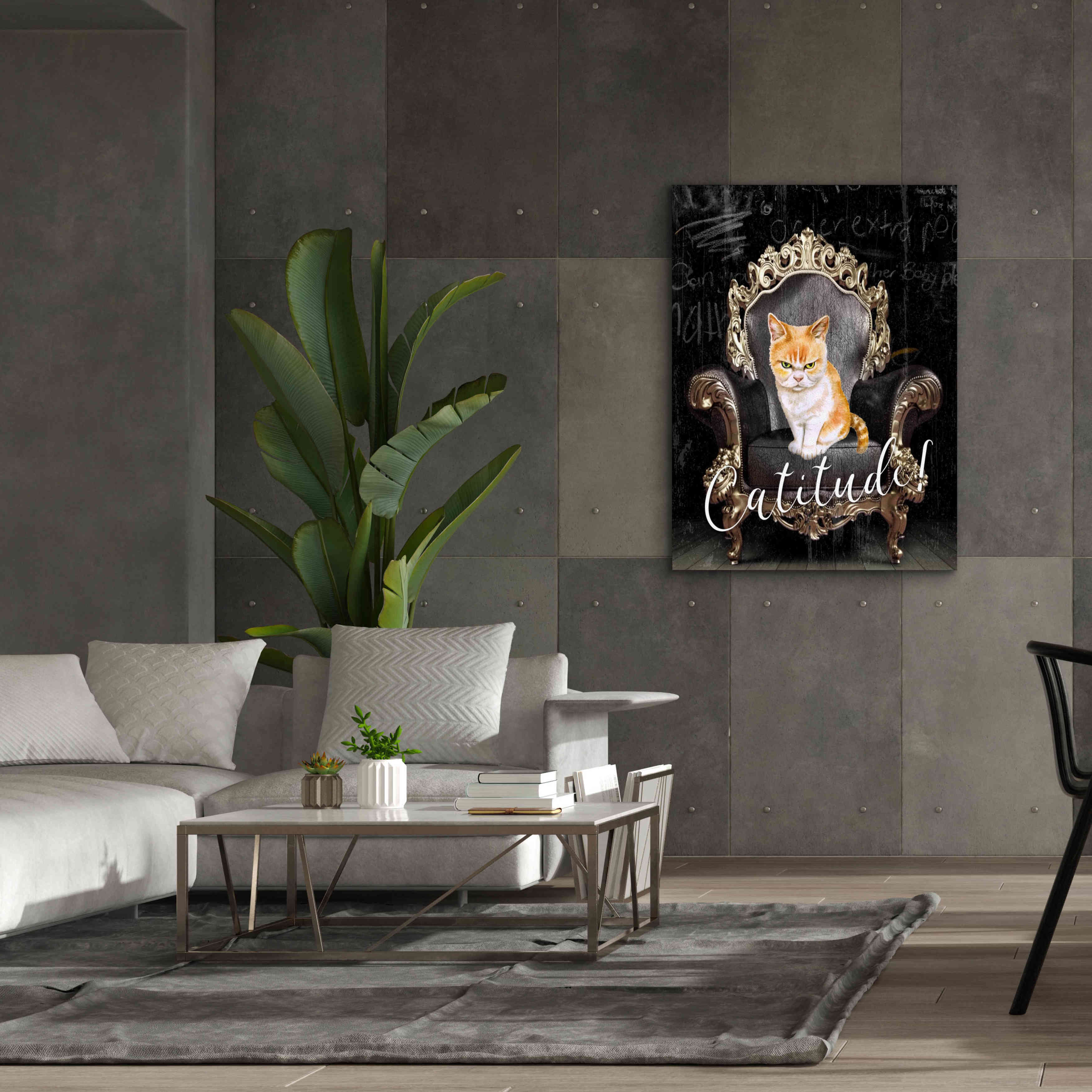 'Catitude' by Karen Smith Giclee Canvas Wall Art,40x54